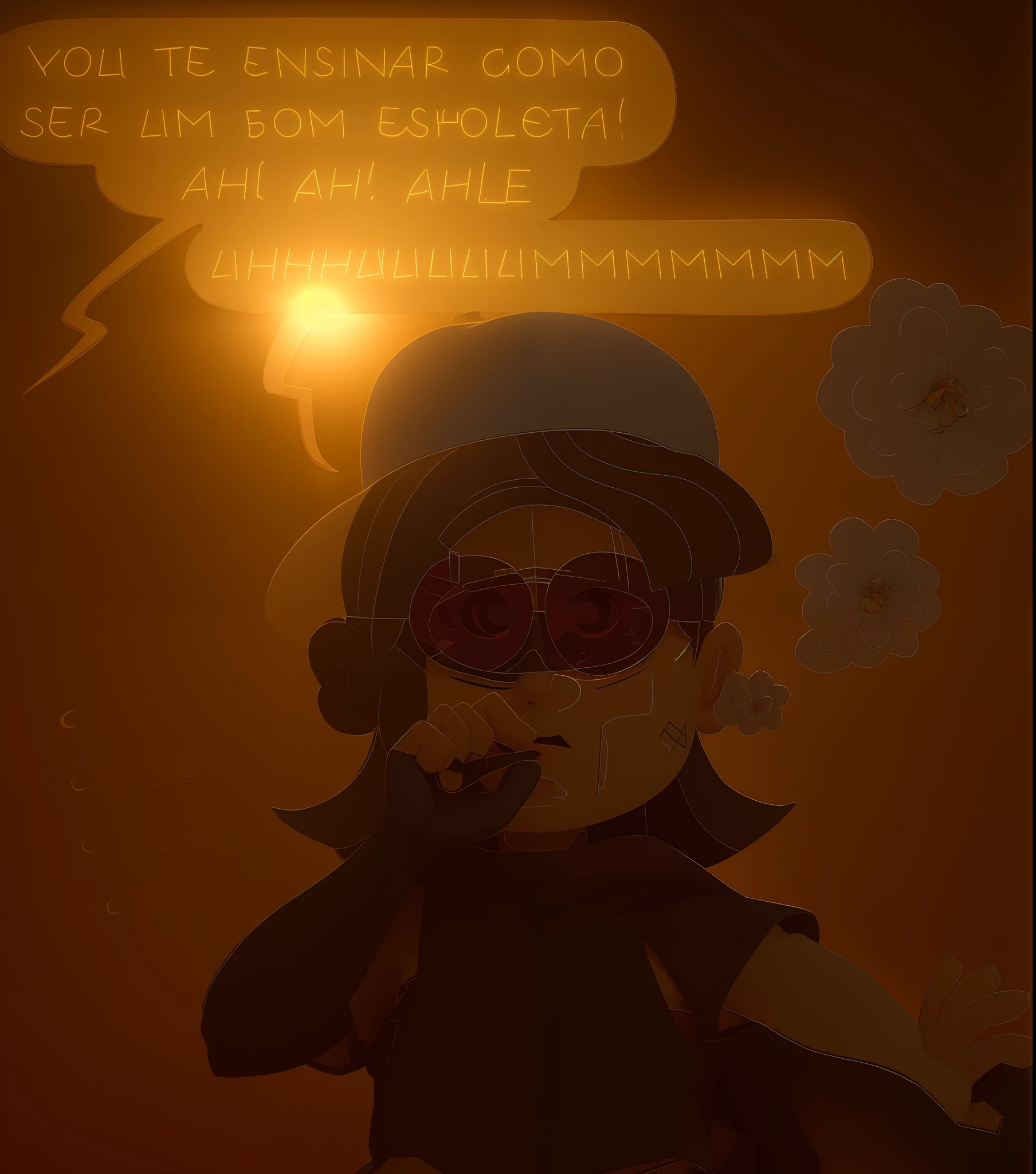 desenho 3D cheio de sombras, arte dos desenhos 3D com shaders, cel shading, em estilo cartoon, 3D render, cartoon style, render, estilo de arte dos desenhos 3D, official art, in style of digital 3D cel shading art, full color render art, official art, cinematic lighting, golden hour, studio illumination, ambient lighting, cores realistas