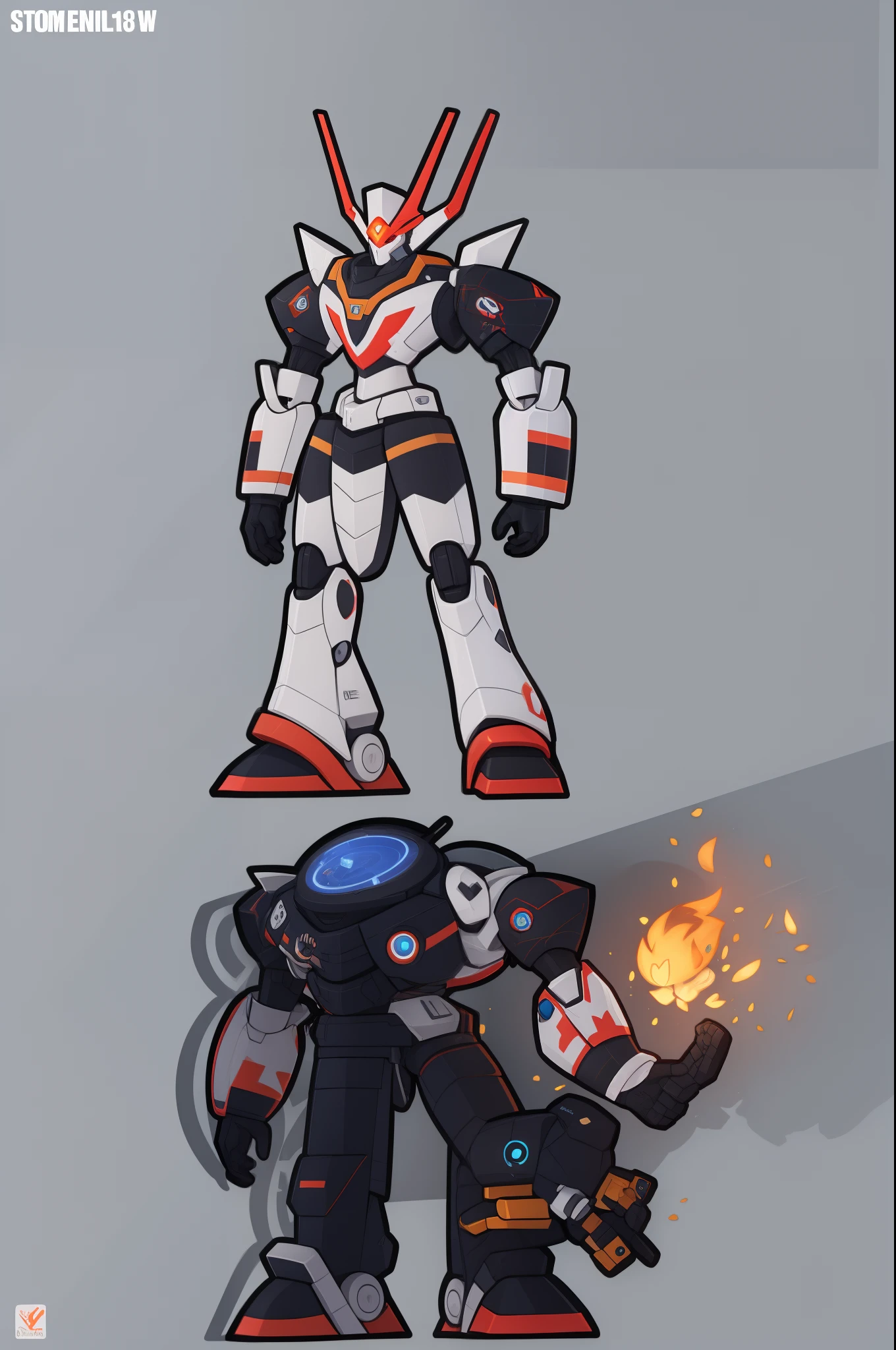mech, style N3O-A1PHAangel mech,N3O-A1PHA style,chibi,full body,standing