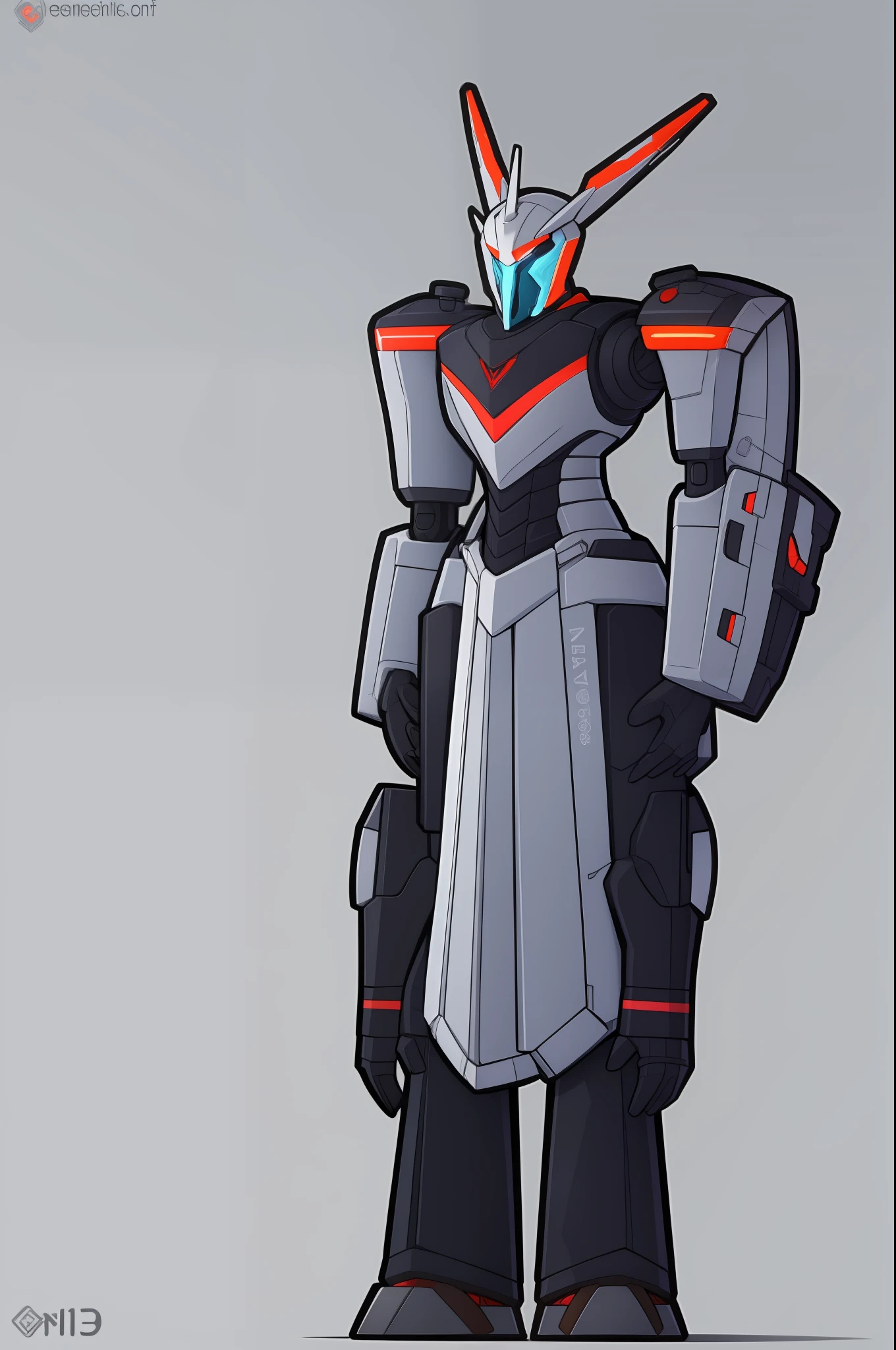 mech, style N3O-A1PHAangel mech,N3O-A1PHA style,chibi,full body,standing