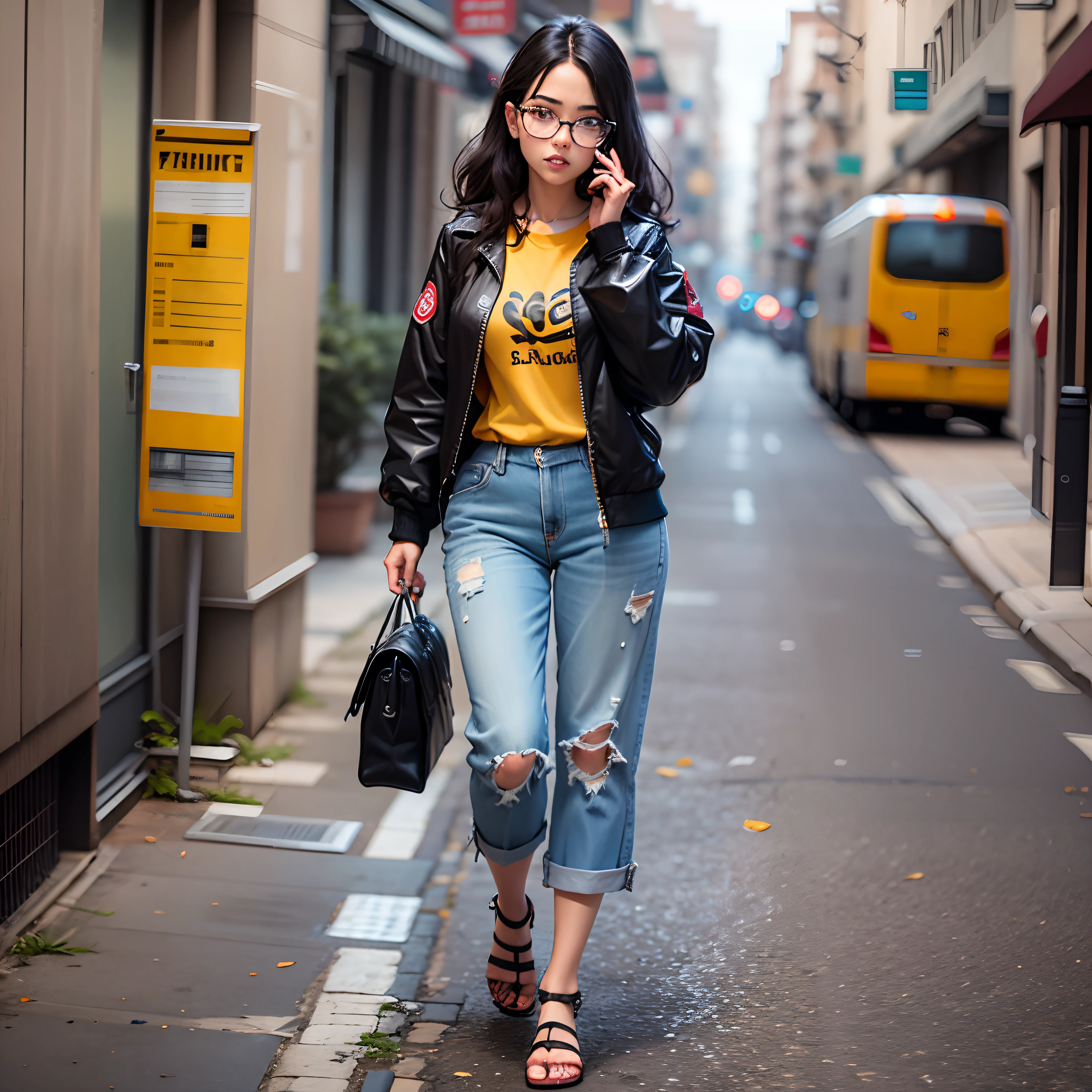 cute, 2 anos de idade, olhos castanhos, cabelo preto longo, with work safety technician clothing with heeled sandals, segurando uma prancheta, usando capacete EPI amarelo, com colete de EPI amarelo, PPE glasses, full body, design minimalistic, disney, pixar, full hd, realistic, 3d, 8k, -v5:2 --auto --s2