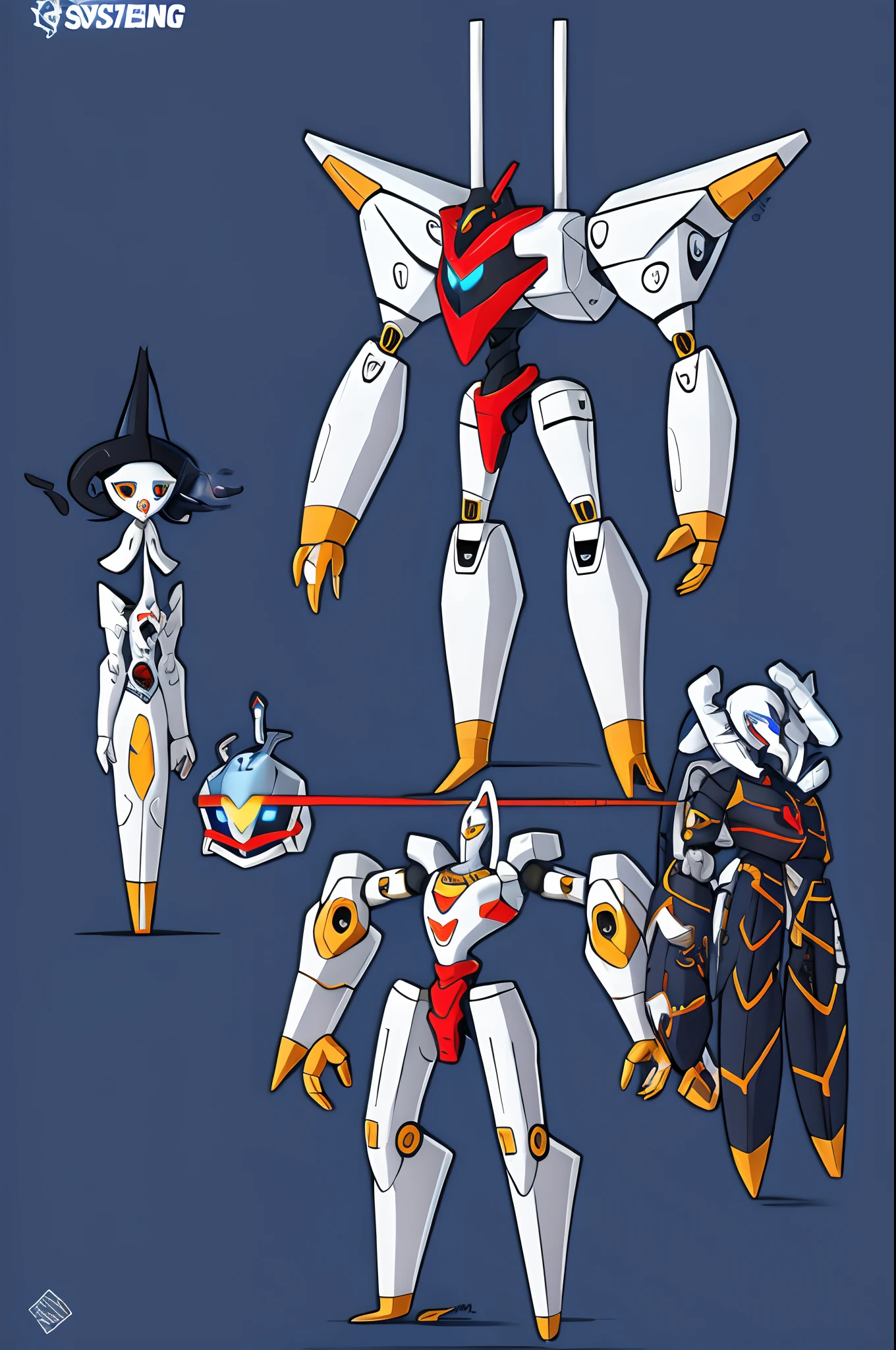 mech, style N3O-A1PHAangel mech,N3O-A1PHA style,chibi,full body,standing