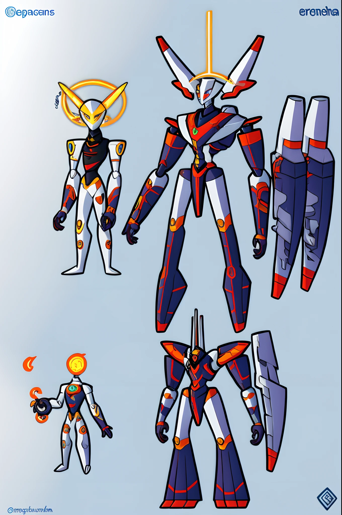 mech, style N3O-A1PHAangel mech,N3O-A1PHA style,chibi,full body,standing