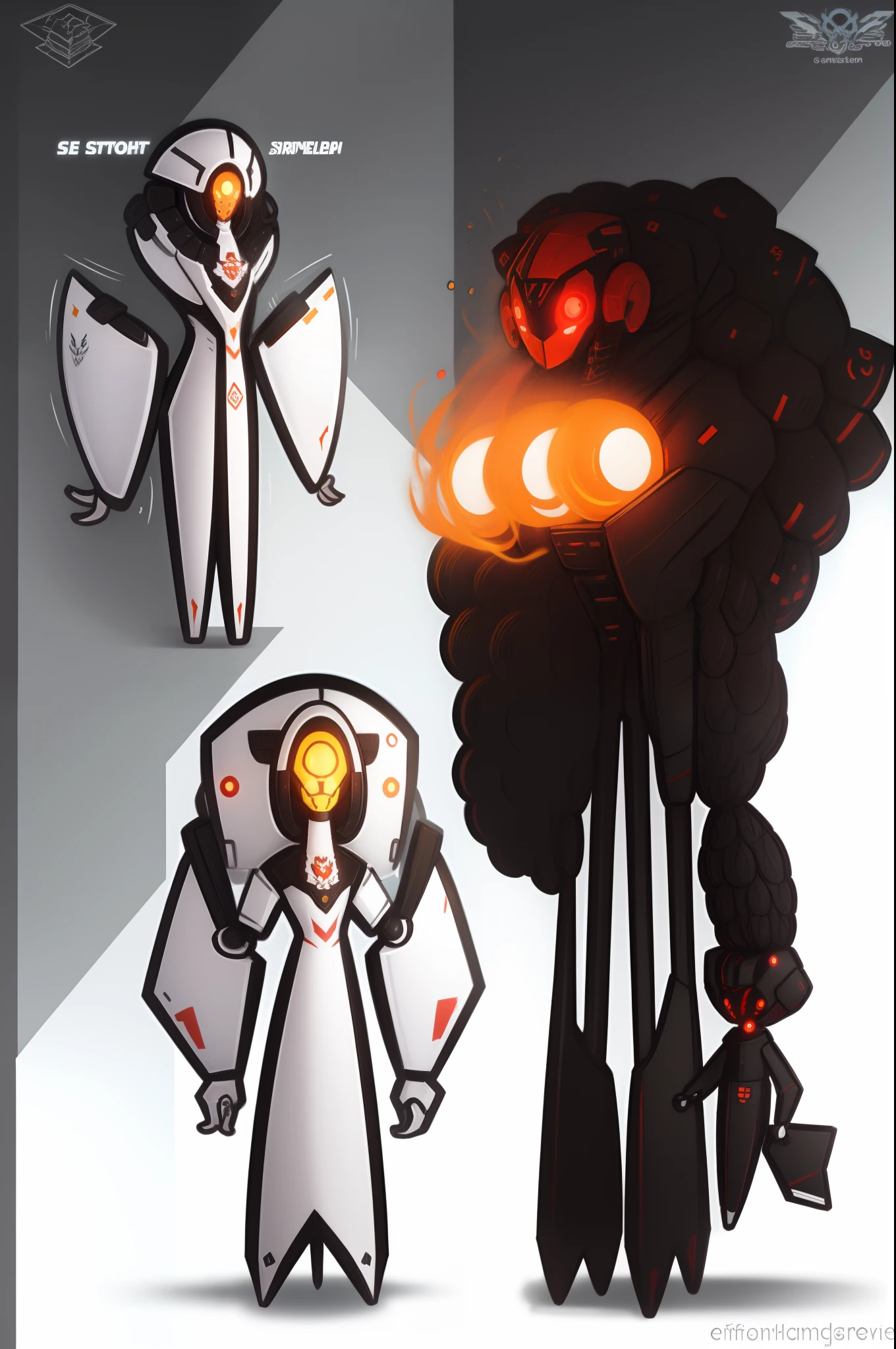 mech, style N3O-A1PHAangel mech,N3O-A1PHA style,chibi,full body,standing,robotgirl