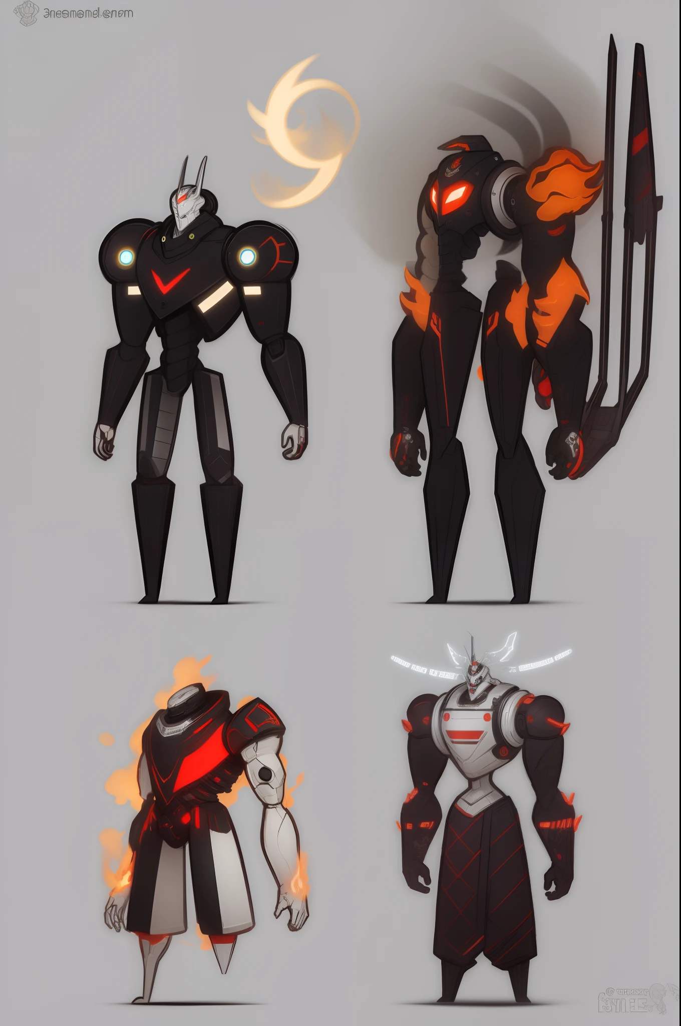 mech, style N3O-A1PHAangel mech,N3O-A1PHA style,chibi,full body,standing,robotgirl