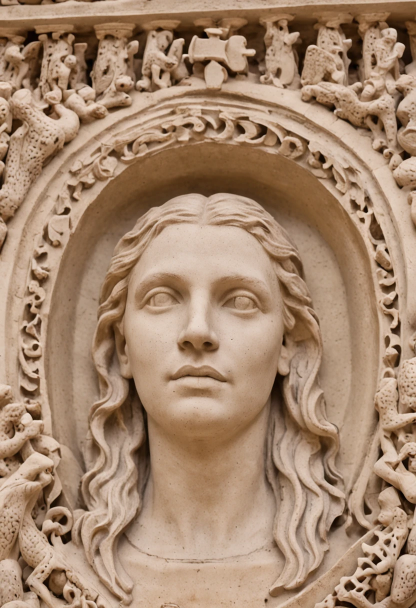 Na parte central da imagem, stands out a puzzle in an artistic style, with some parts fitted precisely and others loose, como se estivessem em processo de encaixe. Each piece of the puzzle could represent a symbolic element from the books of Daniel and Revelation. Por exemplo, some pieces may be carved as the statue from Daniel chapter 2, com diferentes partes feitas de materiais distintos, and other pieces could incorporate the animals of chapters 7 and 13 in a stylized way.