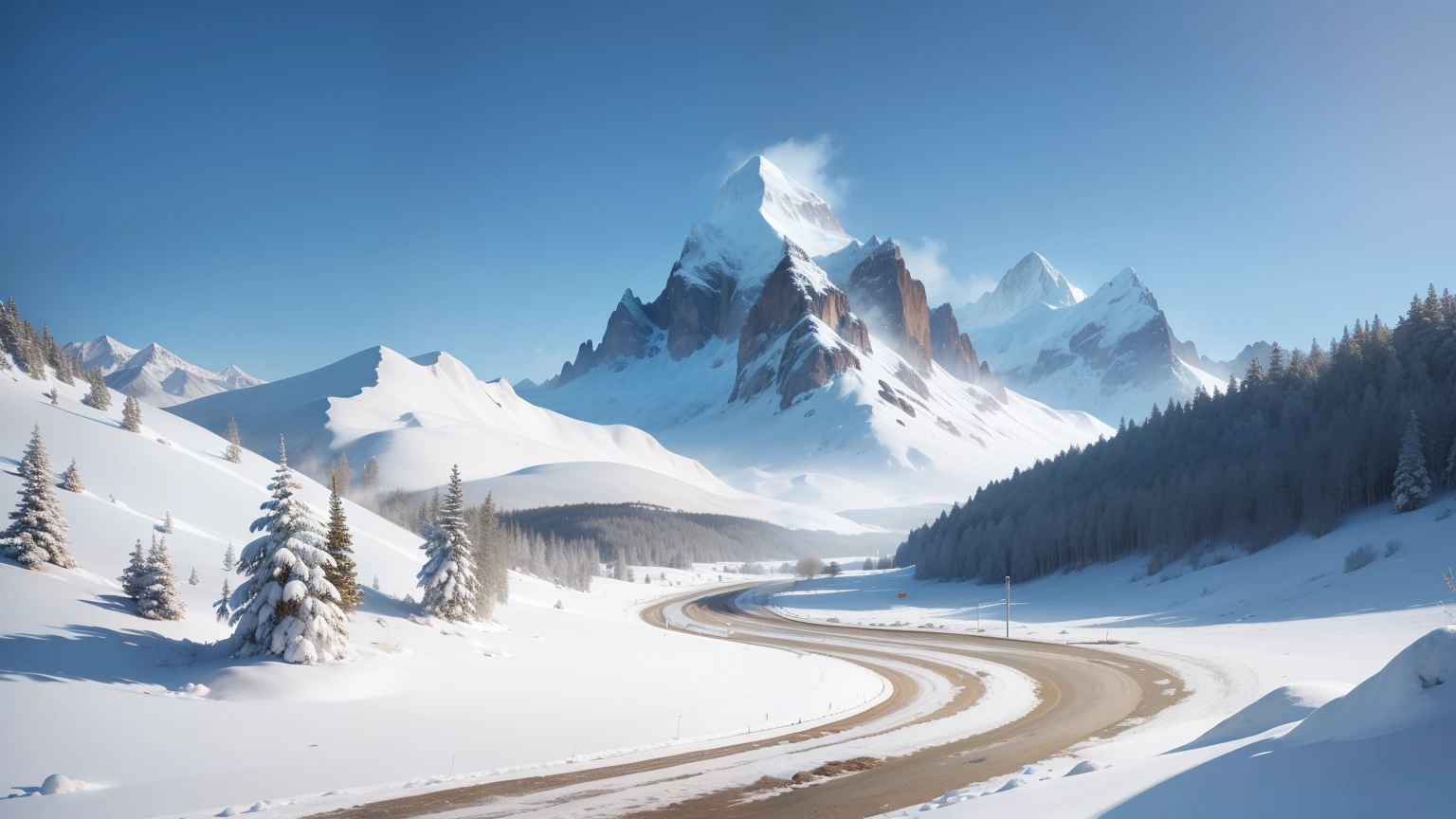 Paisagens montanhosas e pedregosas, neve nas montanhas (obra-prima) (8k high resolution) (melhor qualidade) (Ultra Definition) (Ultra realista)(Foto RAW) (Foto realista) (bright illumination)