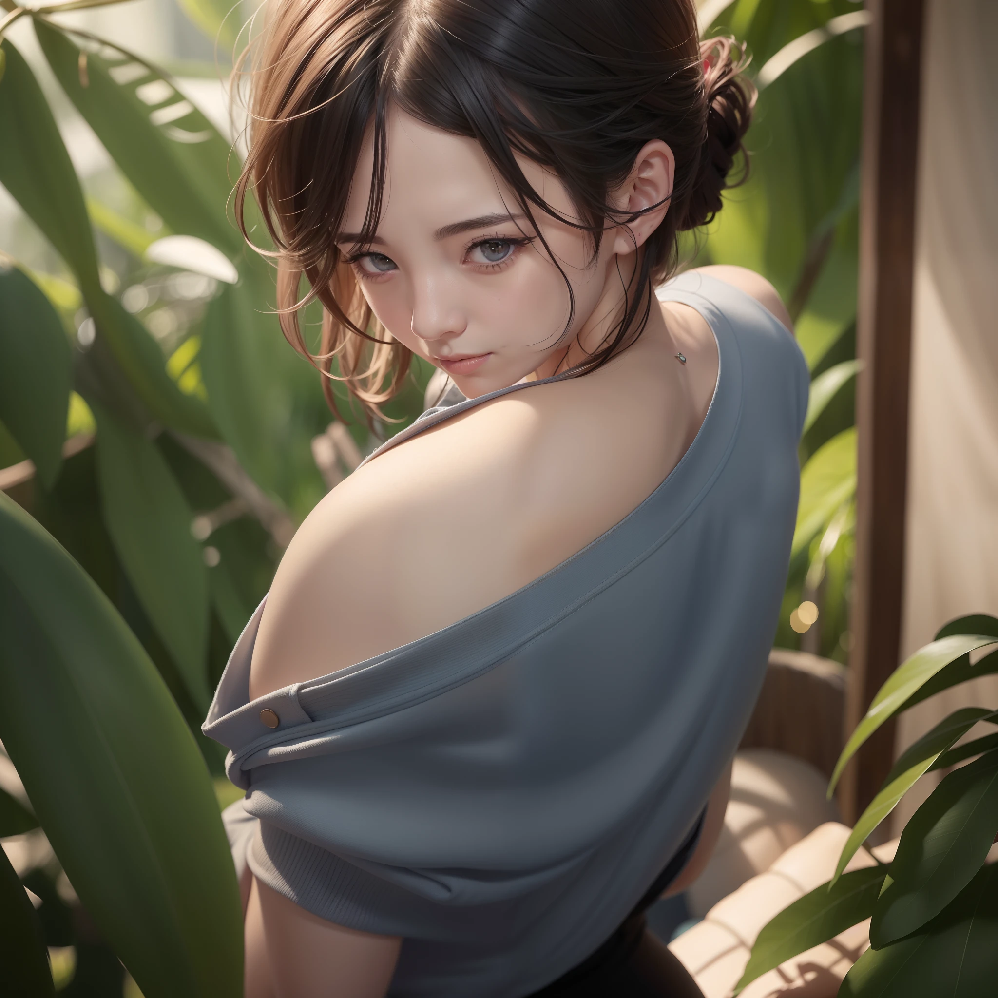 There was a woman posing for a photo without clothes, 8K Artgerm bokeh, photorealistic anime girl rendering, Rendu portrait 8k, Soft portrait shot 8 K, Beautiful digital artwork, Smooth anime CG art, anime big breast. Soft lighting, Fanart Meilleure ArtStation, 8K high quality detailed art, [ 4 K photorealism ]!!