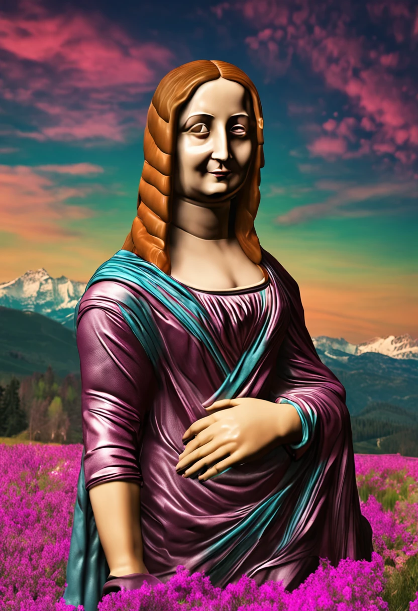 Generate monalisa with gala hat on her head