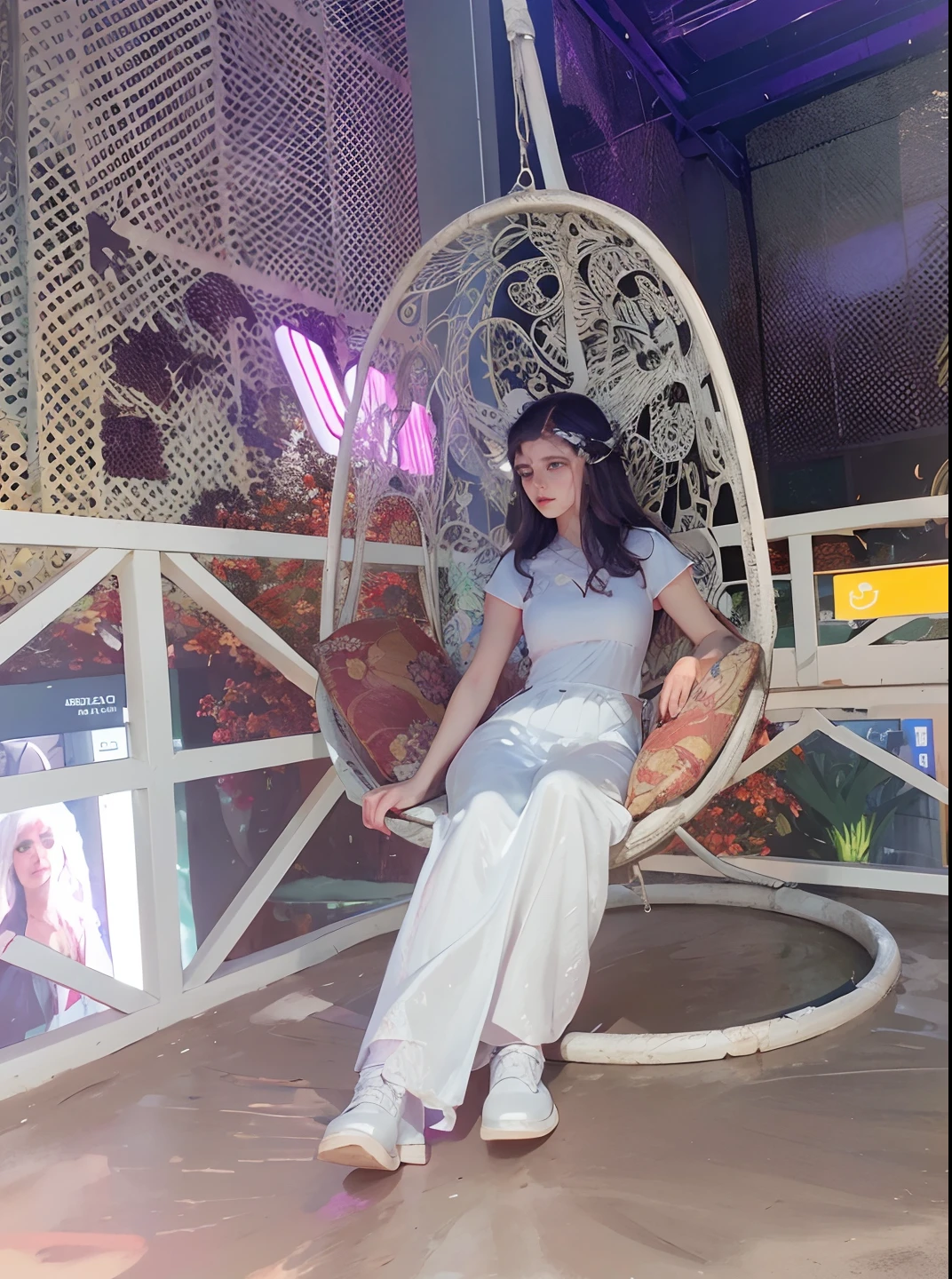 Hyperrealist portrait of female by david hockney and alphonse mucha,fantasy art, photo realistic, dynamic lighting, artstation, poster, volumetric lighting, very detailed faces, 4 k, award winning,, 1girl, in the dark, deep shadow, low key,cowboy shot,(official clothing:1.4) ,long hair,white hair,
