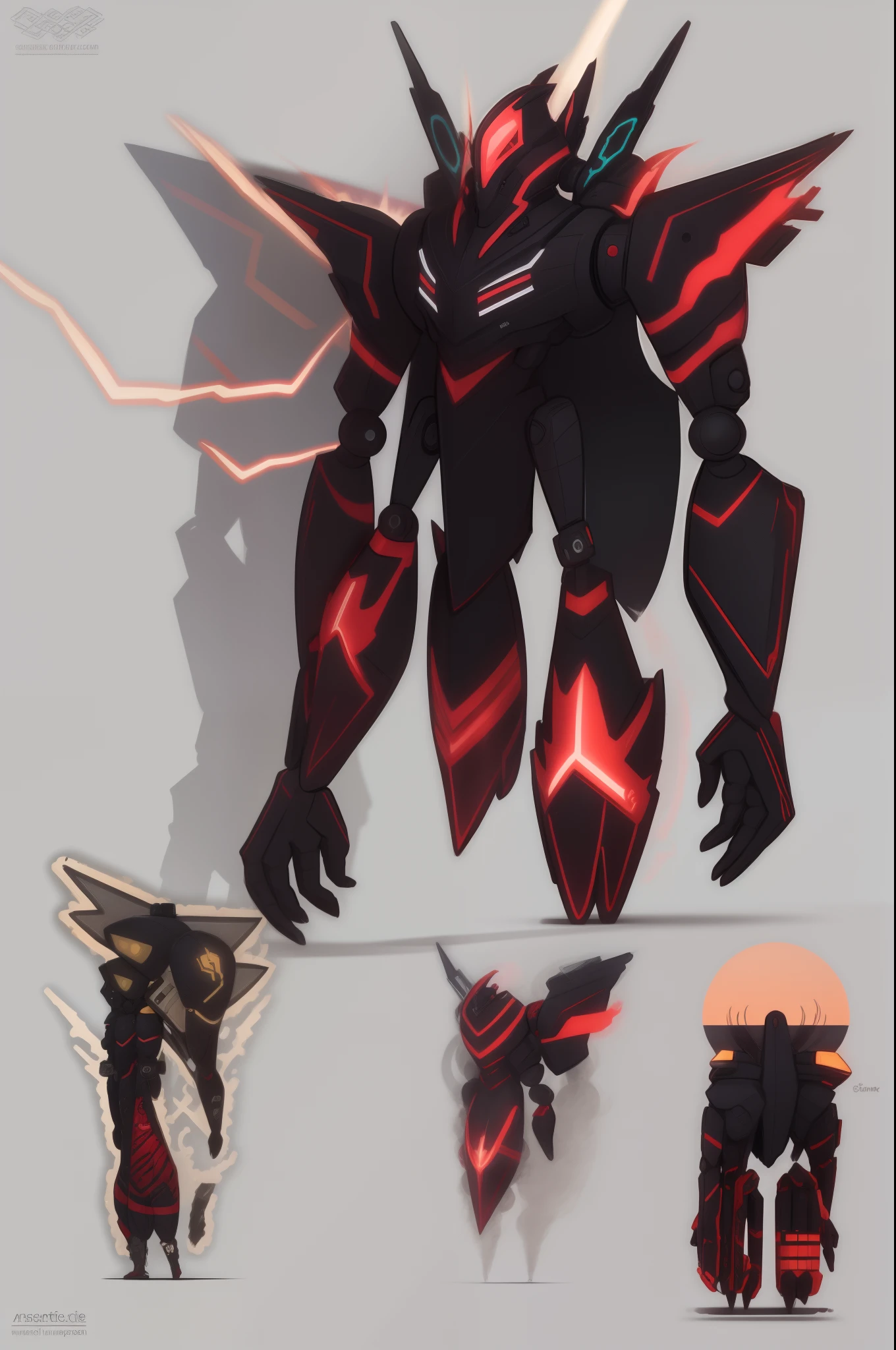 mech, style N3O-A1PHAangel mech,N3O-A1PHA style,chibi,full body,standing,