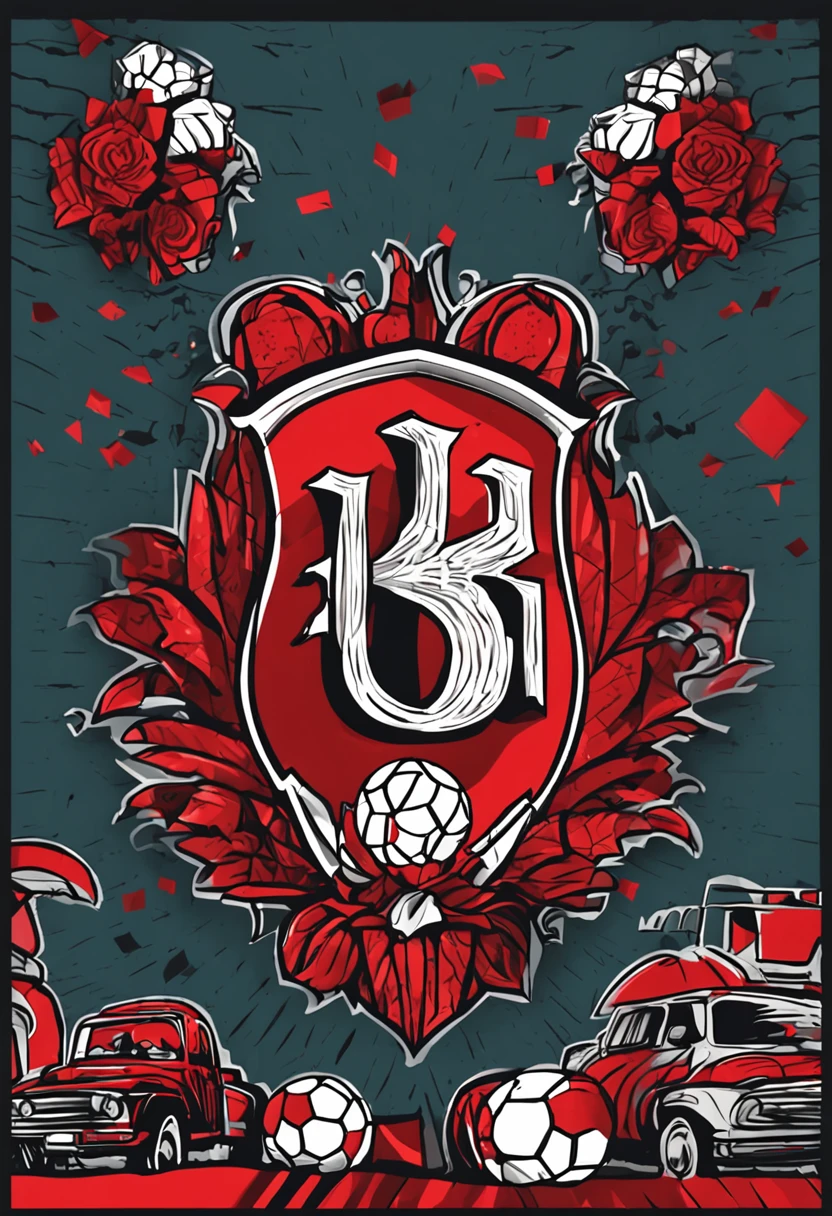 "emblema do flamengo em estilo digital com efeito de bolhas" grafite