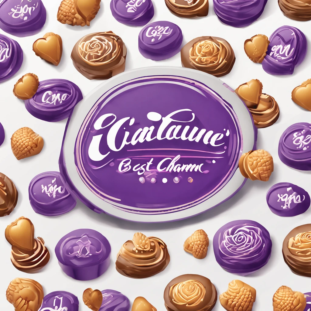 Crie uma logo bacana, logo design, Le' Sweet Charm, brand name is Le' Sweet Charm, Roxo, cor roxa, roxo escuro e branco, design lindo, que remeta a kit presentes, cesta de presentes, vinhos, chiques, cinematic lighting, melhor qualidade, letras caprichadas, perfil profissional, imagem com tom profissional, graves, com um charme, gotas de chocolate com cor viva circular, circulo de chocolate derretido em torno da frase Le' Sweet Charm, roxo escuro com branco acinzentado, design profissional, masterpiece, melhor qualidade, Photo: disclosure, Professional publicity photo, portfolio profissional