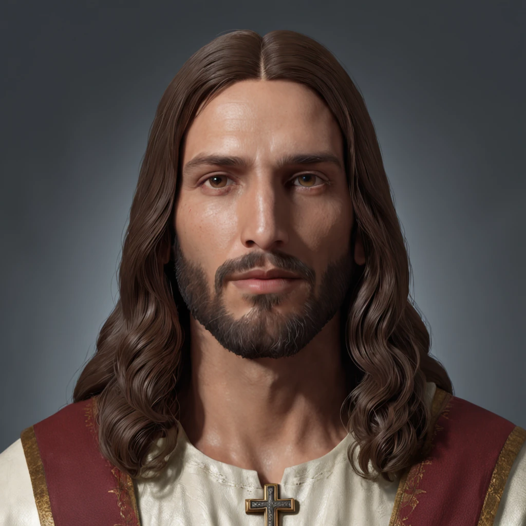 Man with long hair and hood on his head, Retrato de Jesus Cristo, Jesus Cristo, rosto de Jesus, Vestido como Jesus Cristo, jesus of nazareth, Jesus, pintura digital ultra realista, rosto masculino bonito, bonito impressionante realista, Jesus Cristo em Mass Effect, Macho bonito, homem bonito, jovem bonito, buracos em um homem religioso, Cyberpunk Jesus Cristo