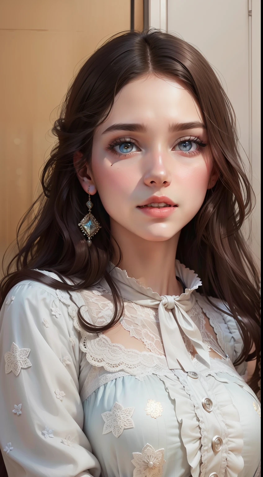 Change dress colour, realistic face, beautiful girl