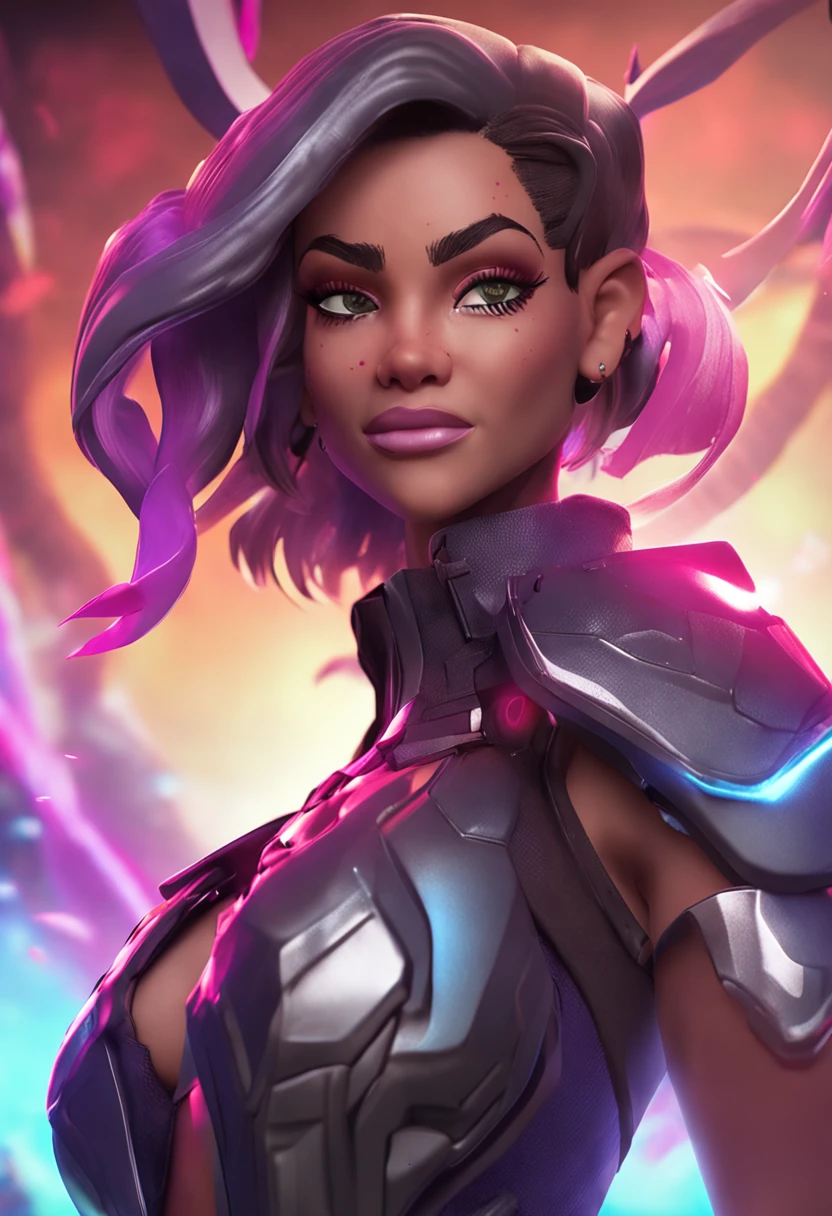 Kizi,nakeness,league of legend,sexyposture,short detailed hair,8k,shadowing,Textured texture