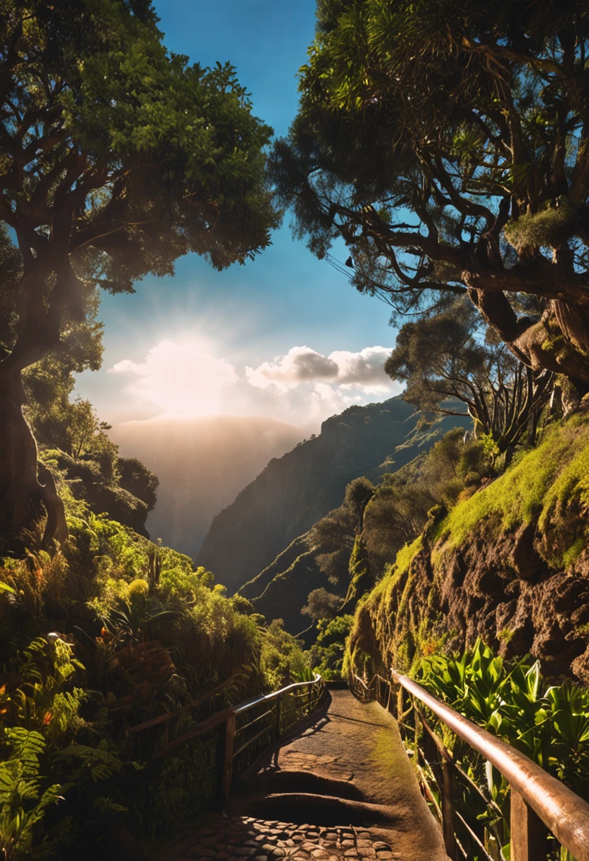 Levada, Madeira, Daytime, Sunlight, Beautiful, balancing, detail-rich, Sharp, 4K, hdr, Professional photography,