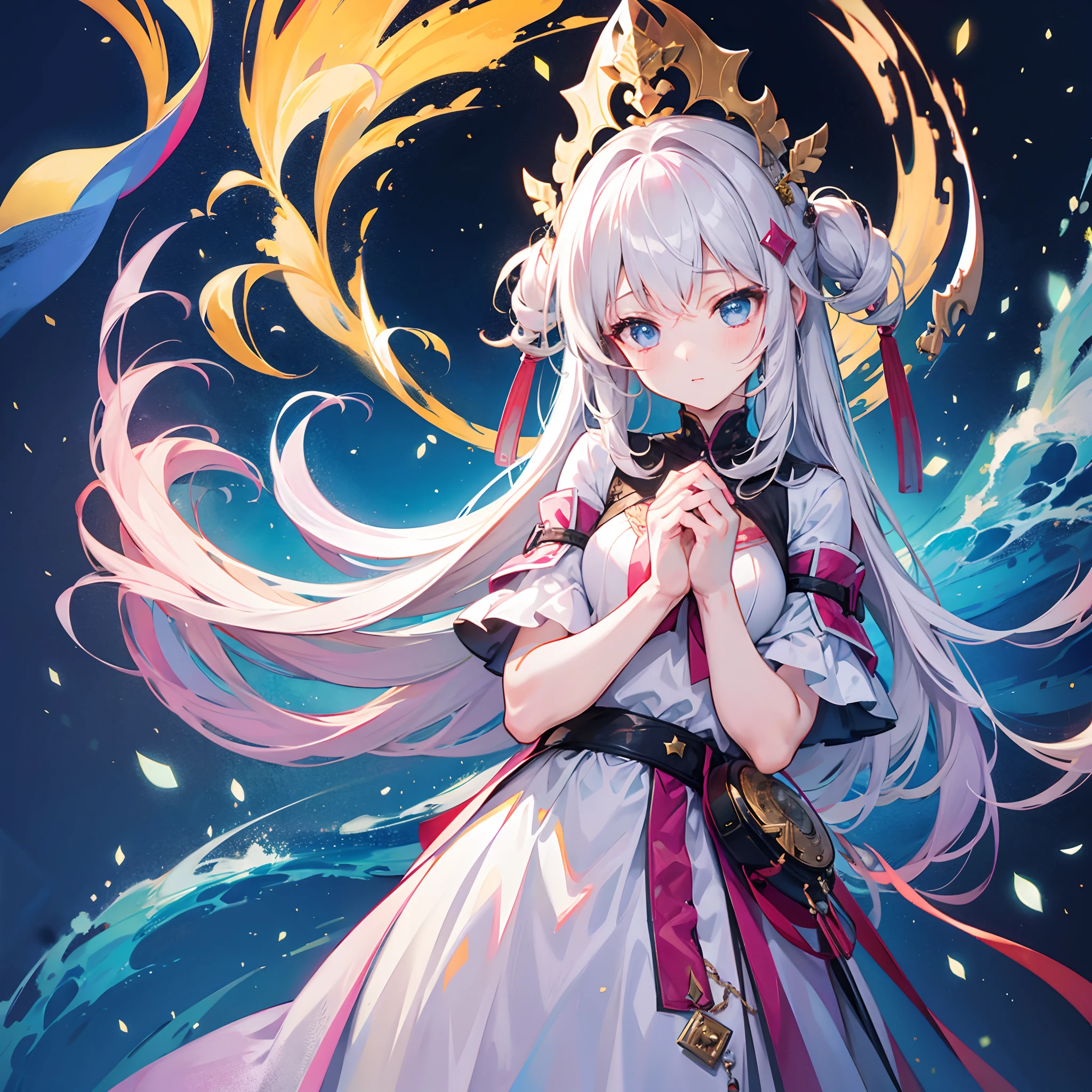 A girl praying to God
