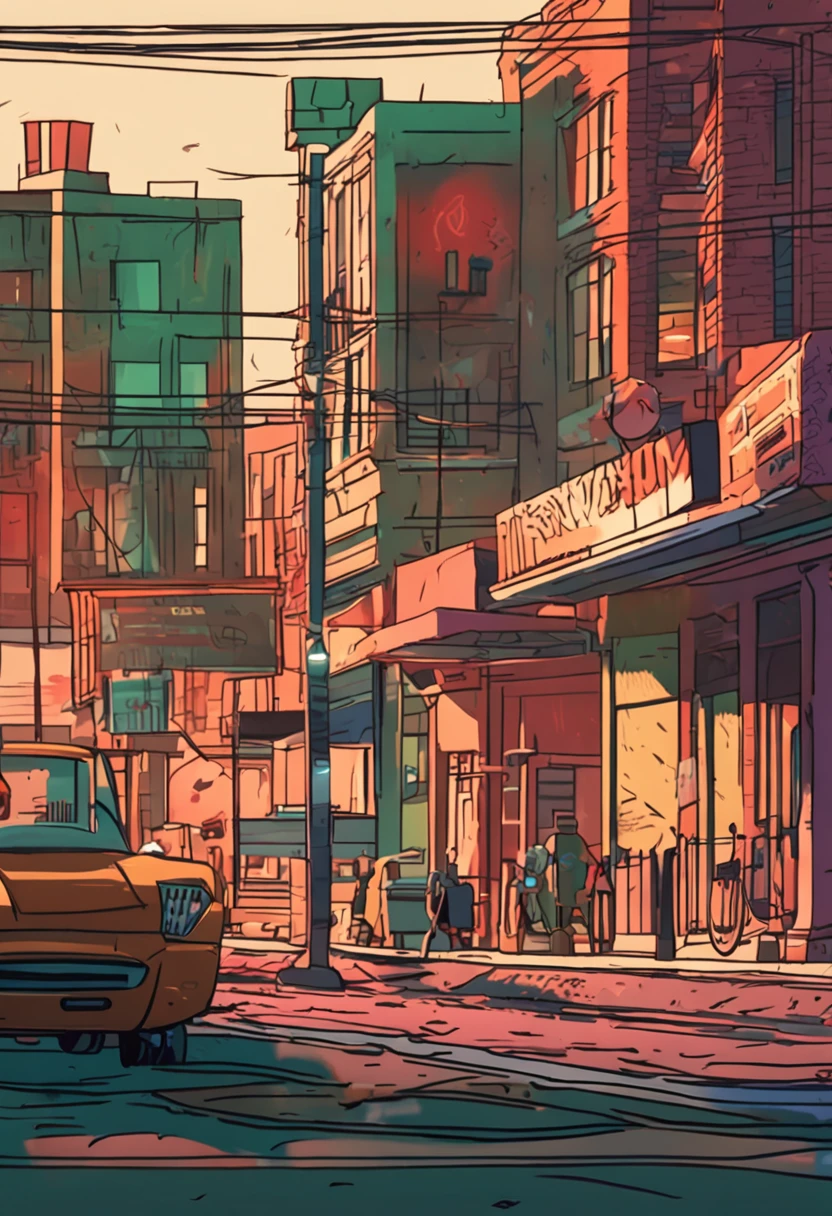 "Silent Streets, Louder Stories: Documenting Cities During the Pandemic", Vivacious, Clowncore, Golden Hour, long shot, Cinema4D rendering, Bokeh, props, Chromatic palettes colors, Green Academia, glowing lighting, Studio quality --ar 9:16