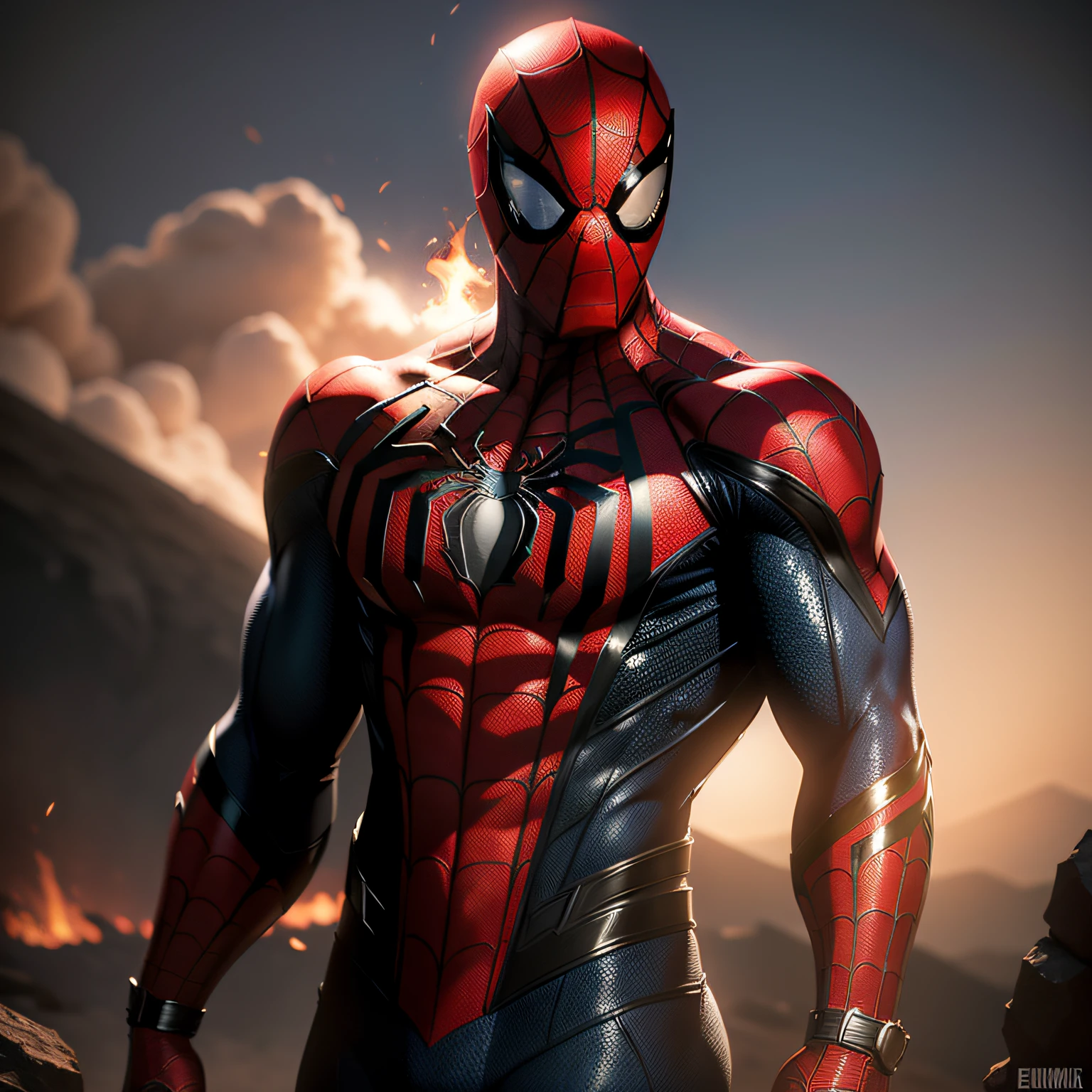 <lora:armspiderverse_v2:0.7> armspiderverse
masterpiece, best quality, intricate details, highly detailed raw photography, photorealism, photorealistic, soft focus, Real-Time Ray Tracing, cinematic lighting, large-scale, 8k-perfect-octane
1boy, armspiderverse, belt, bodysuit, cape, clenched hands, fire, male focus, mask, pouch, solo, superhero, upper body, white spidersuit, One hand pointing, signaling direction, glowing eyes, perfect sharp eyes, sharp focus, side view
garden with flowers background