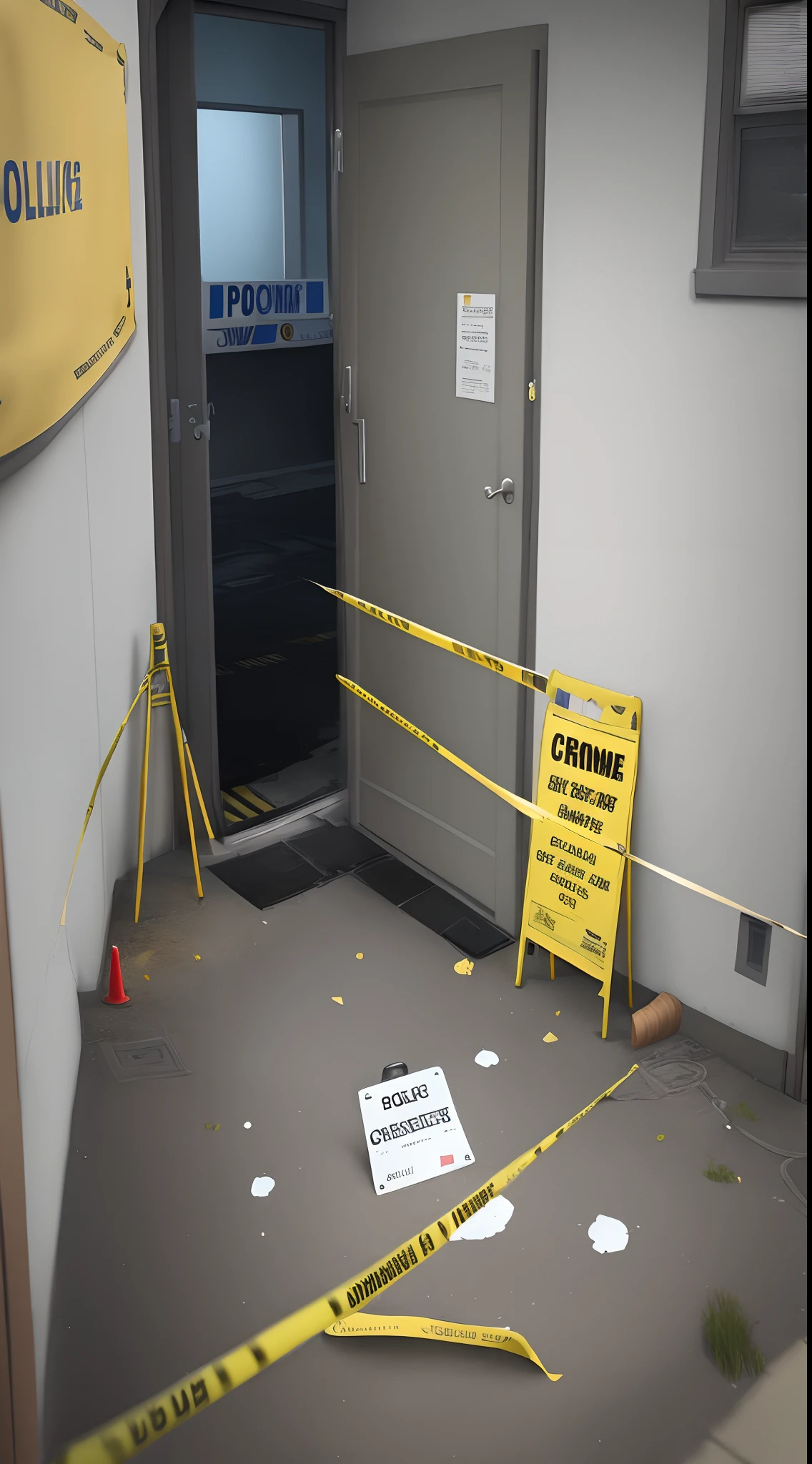 crime scene, police line, mystery