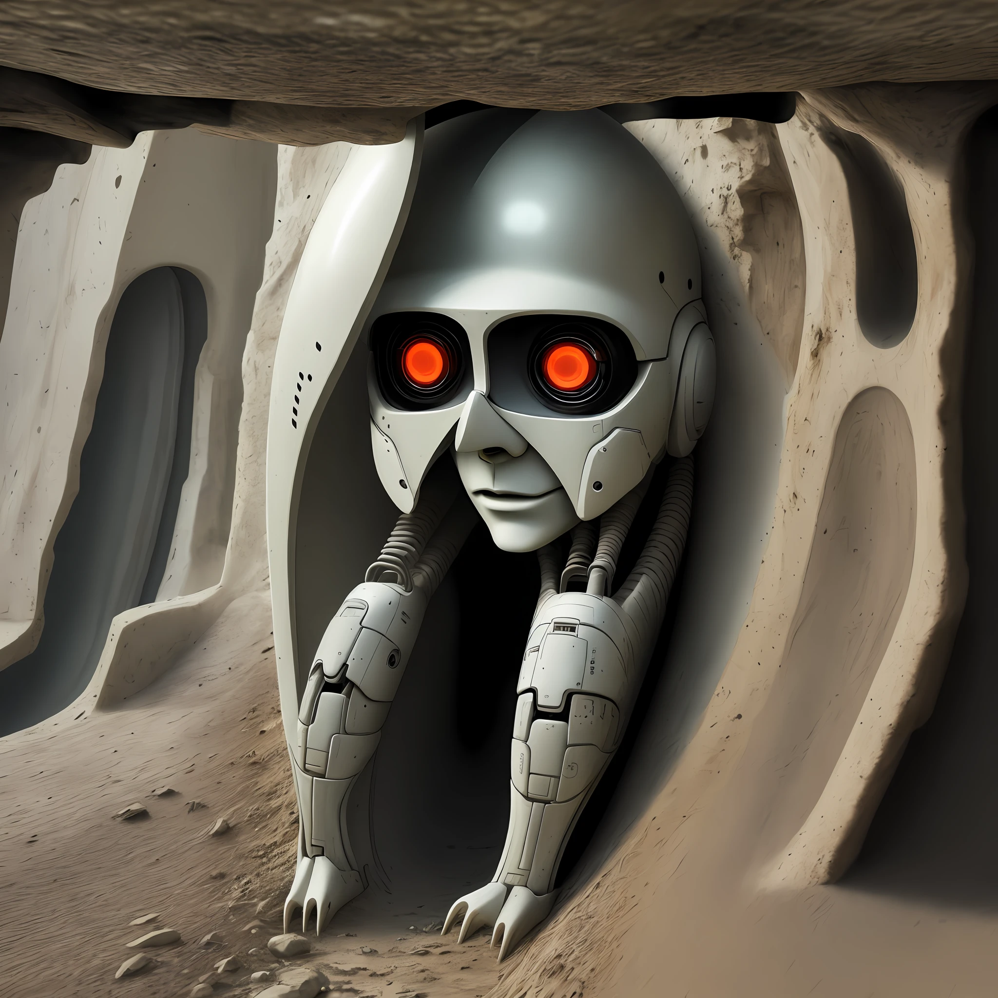 In 2050, humans live underground