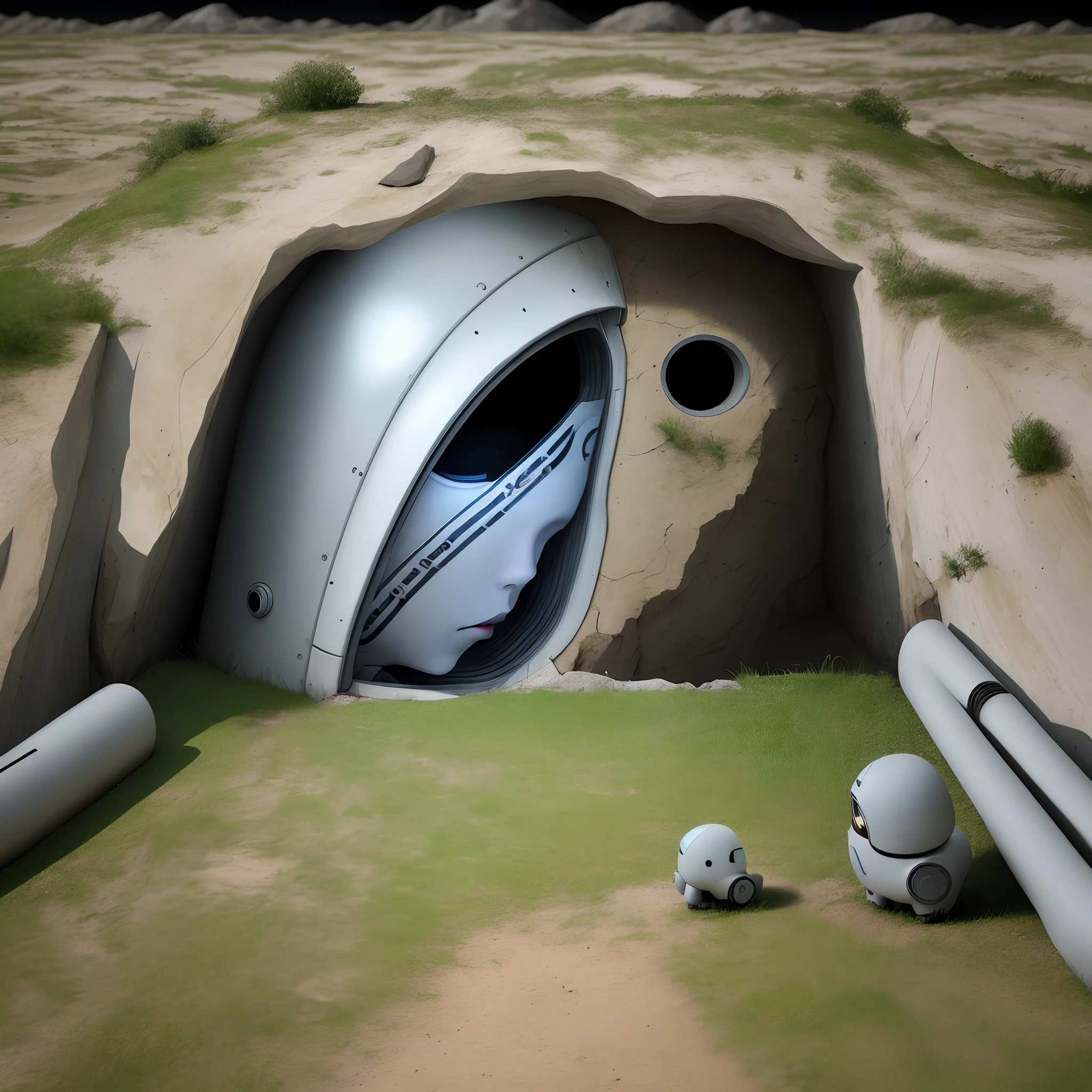 In 2050, humans live underground