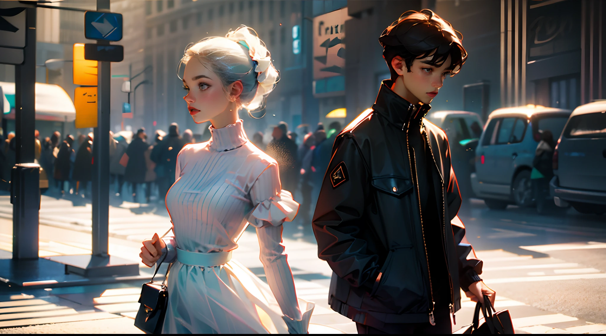 3d square in pastel colors