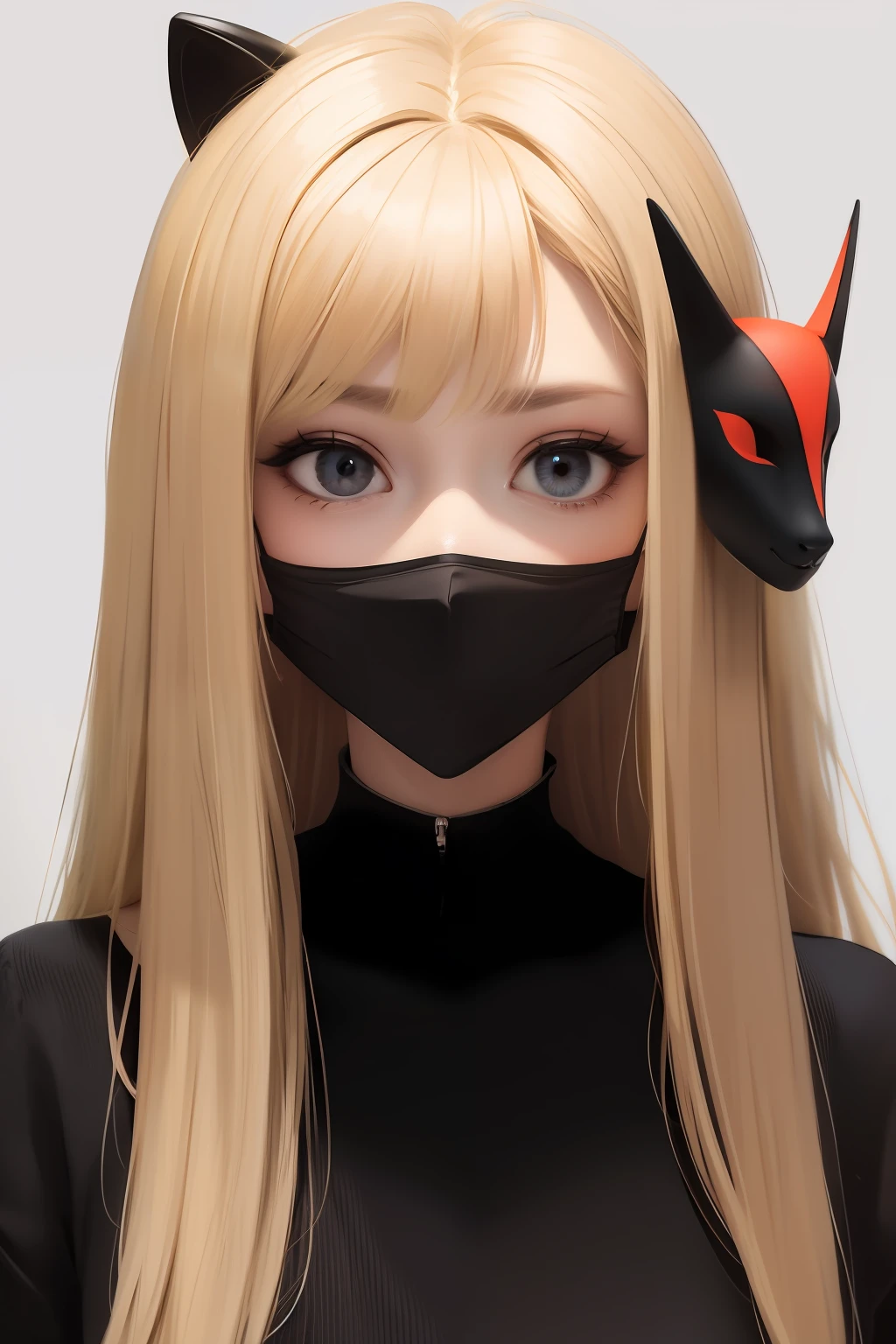 femele　mask　a blond　animesque