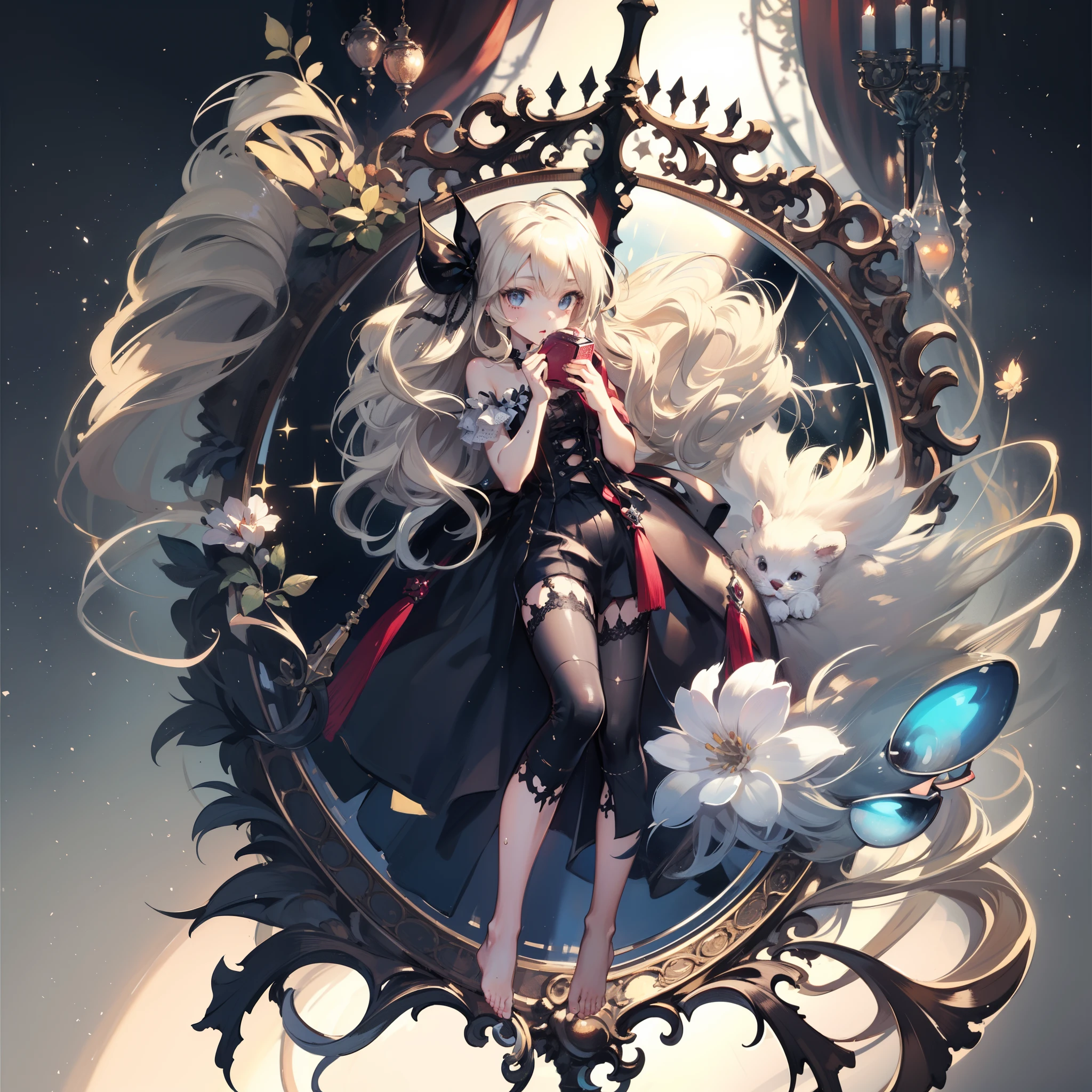 very cute female :1.1,10 yo,action:1.6,Gothic Lolita:1.8,dutch angle shot,dynamic angle:1.6,ground-level shot,low angle,full body shot,medium shot,Barefoot,livingroom:1.5,Summer,day, Long hair,flat chest,Wind,Drooping sweat:1.1,(4K), (Raw photo: 1.2), (Realism: 1.4), (masutepiece: 1.3), (exquisite detailing: 1.2), Delicate and beautiful details, (Eye Detail), (Facial Detailed), (Highest Quality) :1.4), (Hyper-Resolution: 1.2),(very detailed illustration), Best Quality,depth of fields, Wide light, natural shadows