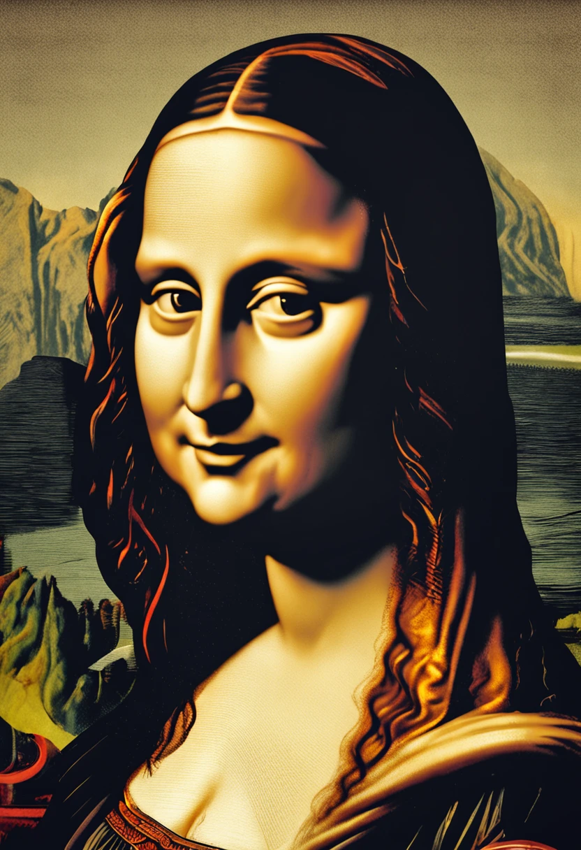 monalisa em preto e branco