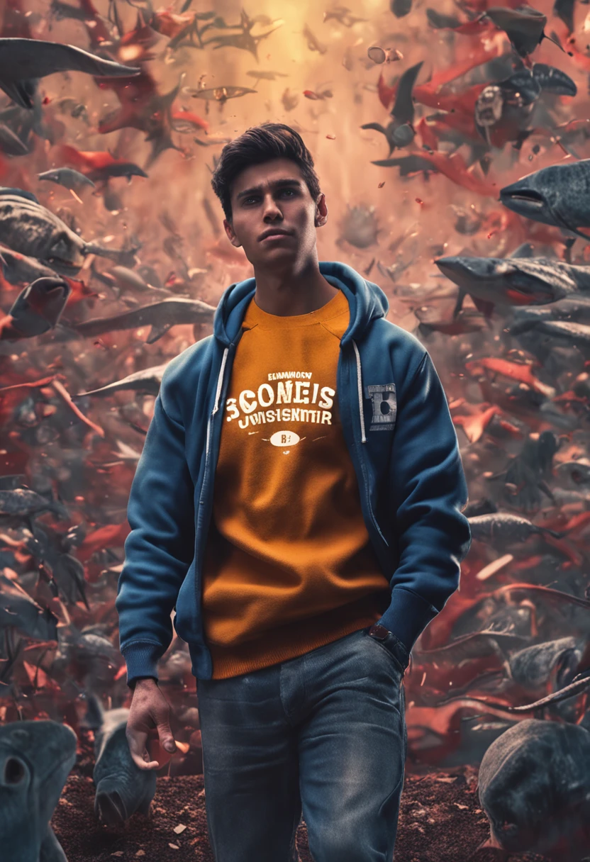 University Sweatshirt for Master's Students in Business Administration, realistico