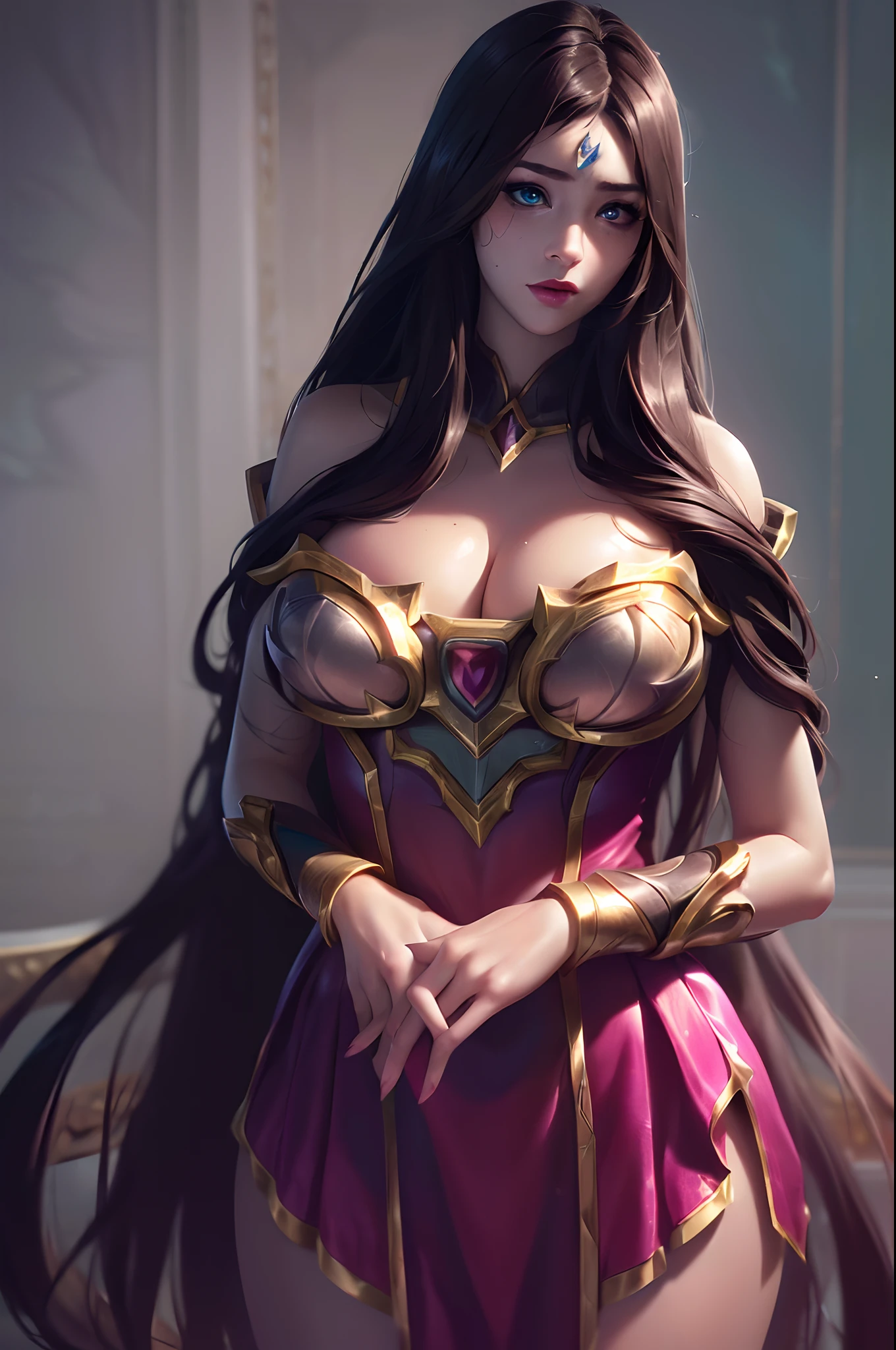 (League of Legends:1.5), 1girl, long hair, solo, dress, petals, hair ornament, pink dress, brown hair, bare shoulders, black hair, very long hair, veil, jewelry, see-through, off shoulder
high res,an extremely delicate and beautiful,huge_filesize,(realistic, photo-realistic:1.57),(8k, RAW photo, best quality, masterpiece:1.2),(ultra-detailed:1.4),detailed beautiful skin,detailed skin texture,glistening skin,Cinematic lenses,detailed light,cinematic lighting,