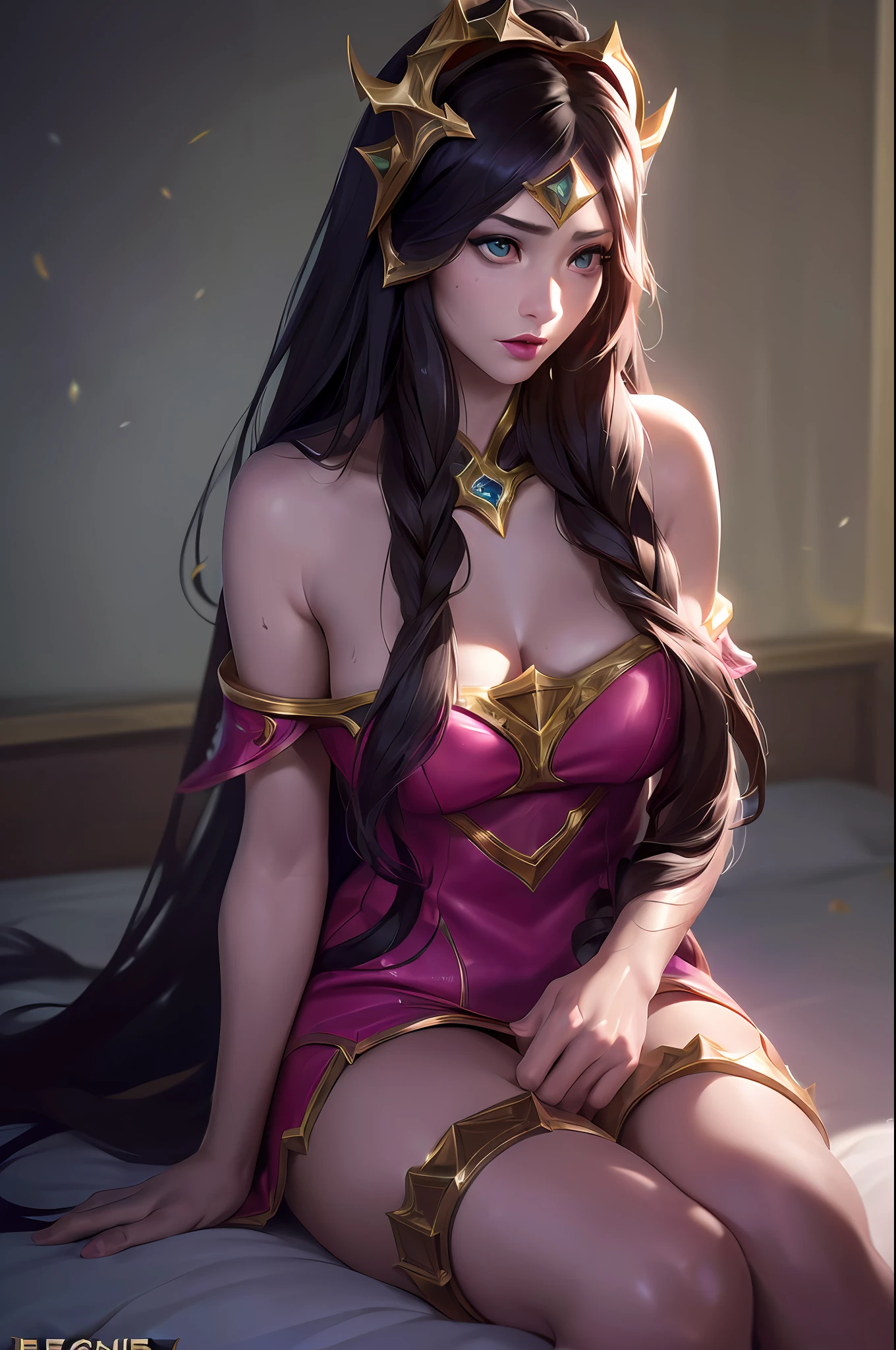 (League of Legends:1.5), 1girl, long hair, solo, dress, petals, hair ornament, pink dress, brown hair, bare shoulders, black hair, very long hair, veil, jewelry, see-through, off shoulder
high res,an extremely delicate and beautiful,huge_filesize,(realistic, photo-realistic:1.57),(8k, RAW photo, best quality, masterpiece:1.2),(ultra-detailed:1.4),detailed beautiful skin,detailed skin texture,glistening skin,Cinematic lenses,detailed light,cinematic lighting,