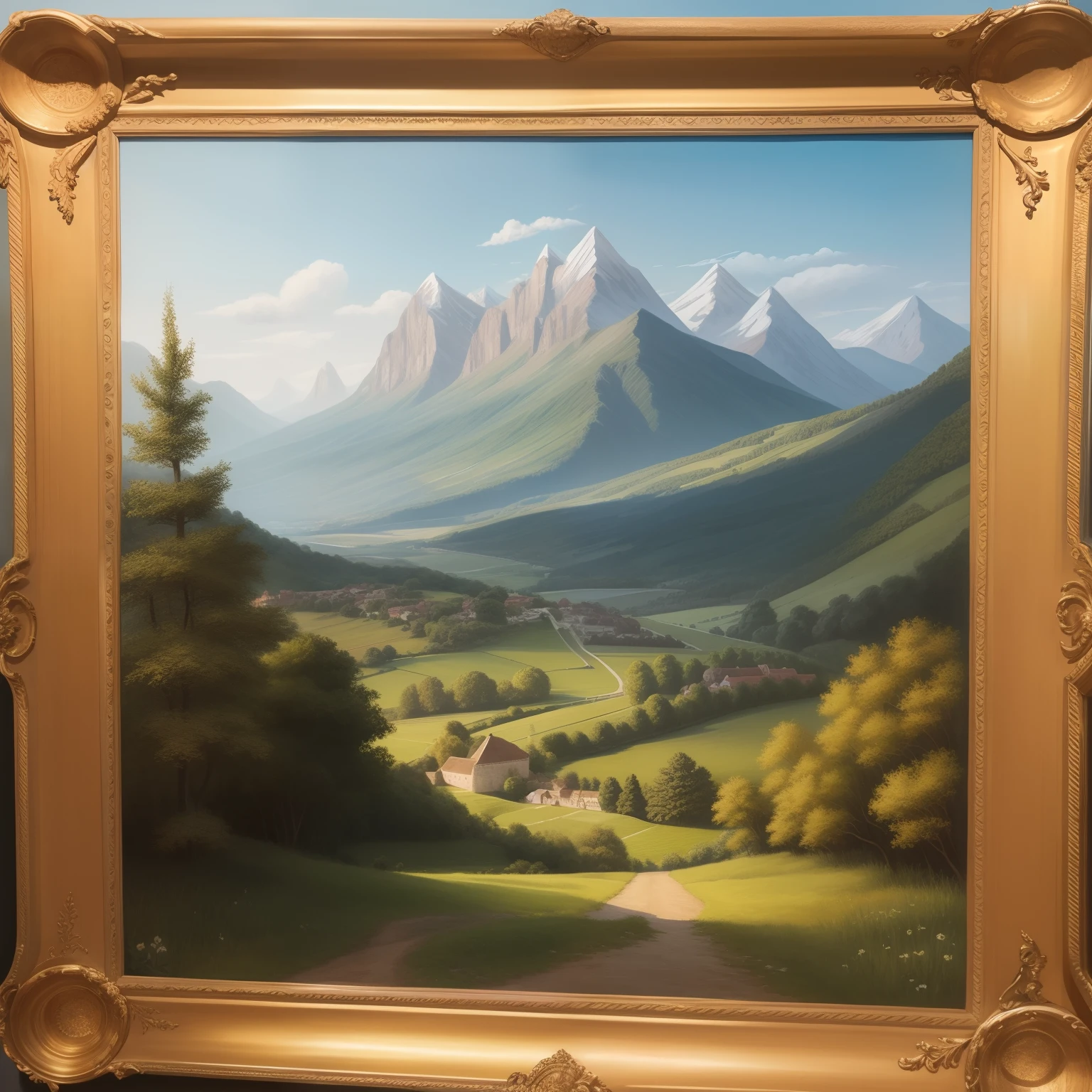 landscape painting,Royal sister