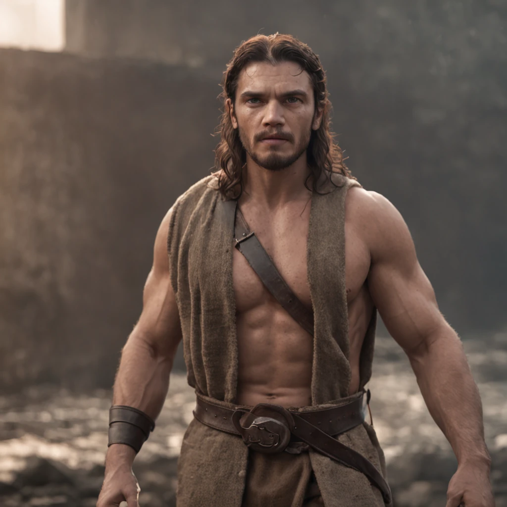 (Professional 3D rendering:1.3) de (Realistic:1.3) Foto de arte mais bonita do mundo,Features soft, bright male heroes, ((Epic hero fantasy rough muscular man wet hero angry look long hair short beard and fierce expression in dynamic pose, fantastic location, majestoso ambiente desordenado)), corpo inteiro 8k unidade render, action shot, poros da pele, very dark lighting, sombreamento pesado, circunstanciado, Rosto detalhado, (vibrante, fotogrdeia realista, Realistic, Dramatic, Escuro, foco nítido, 8k), (Old leather clothes damaged by bad weather:1.4), ((((Use peles)))), (intrincado:1.4), decadente, (altamente detalhado:1.4), pintura digital, rendering by octane, art stations, Conceito-Arte, liso, foco nítido, illustration, germe da arte, (Loish:0.23), Wlop Ilya Kuvshinov, e Greg Rutkowski e Alphonse Mucha Gracias, (global ilumination, studiolight, Light Volumetric), chuva forte, floating particles, patife, fantasia, Onze, corpo inteiroesbian, ((Fundo escuro e antigo da cidade:1.3)),CGSesociedade,art stations