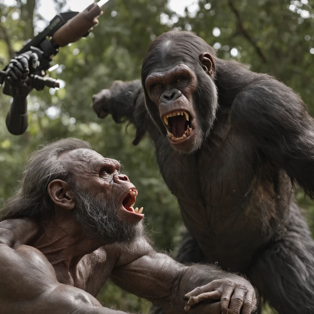 big foot eating a person