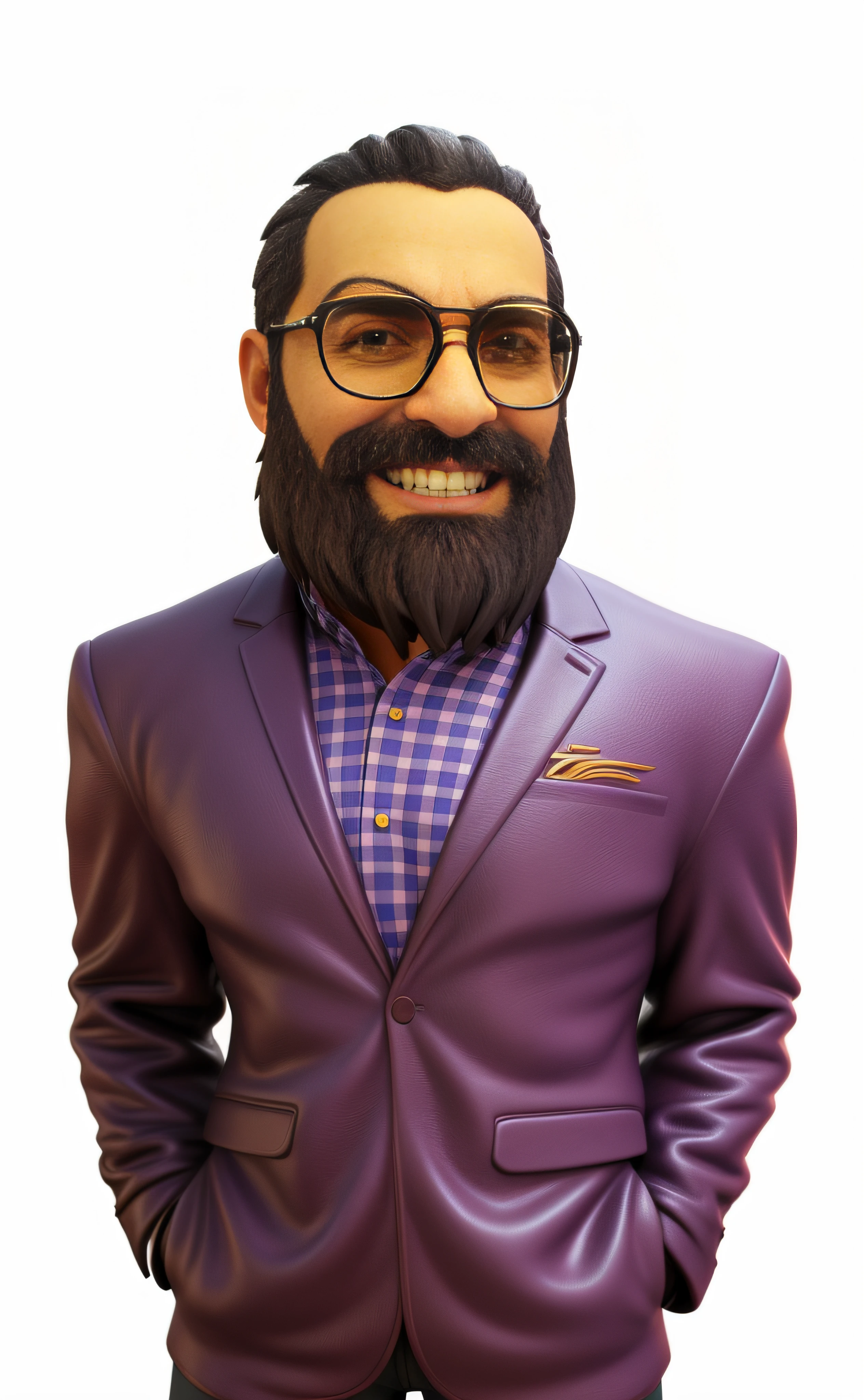 caricatura caricatura render 3D, Recursos extremamente exagerados, altamente detalhado, Arnold render, Arte de Zbrush por Gabriel Soares, instagram, art-station, 8k, cinemactic.