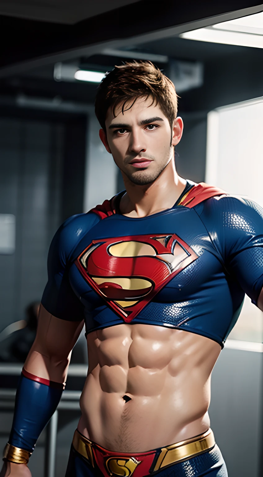  leather jacket, Supergirl Costume, Handsome young man, Big tits beauty