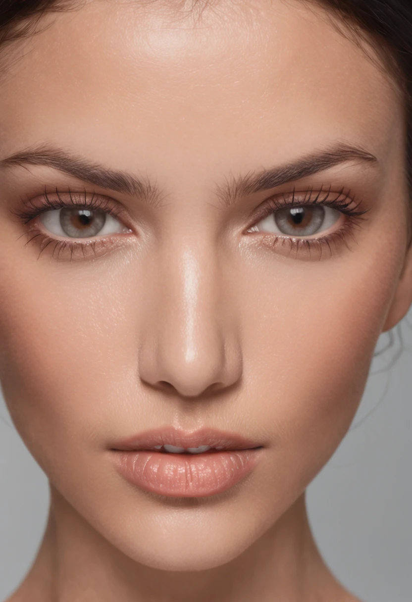 a close up of a woman with a very big breast, a digital rendering by Juan O'Gorman, tumblr, minimalism, adriana lima, perfect face model, with symmetrical facial features, perfect face ), attractive facial features, perfect facial features, flawless face, clean perfect symmetrical face, richly defined face, attractive symmetrical face, clean beautiful symmetrical face