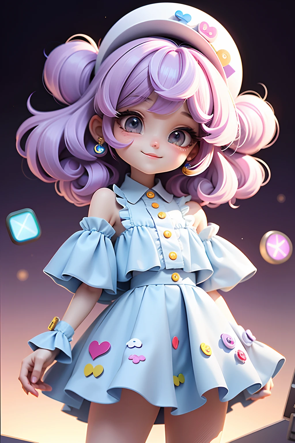 Alice Menibelo mesclado, preso, modern accessories , olhos delicados e detalhados, sorriso delicado e detalhados, opalescente, Perolescente, Holographic, fundo escuro