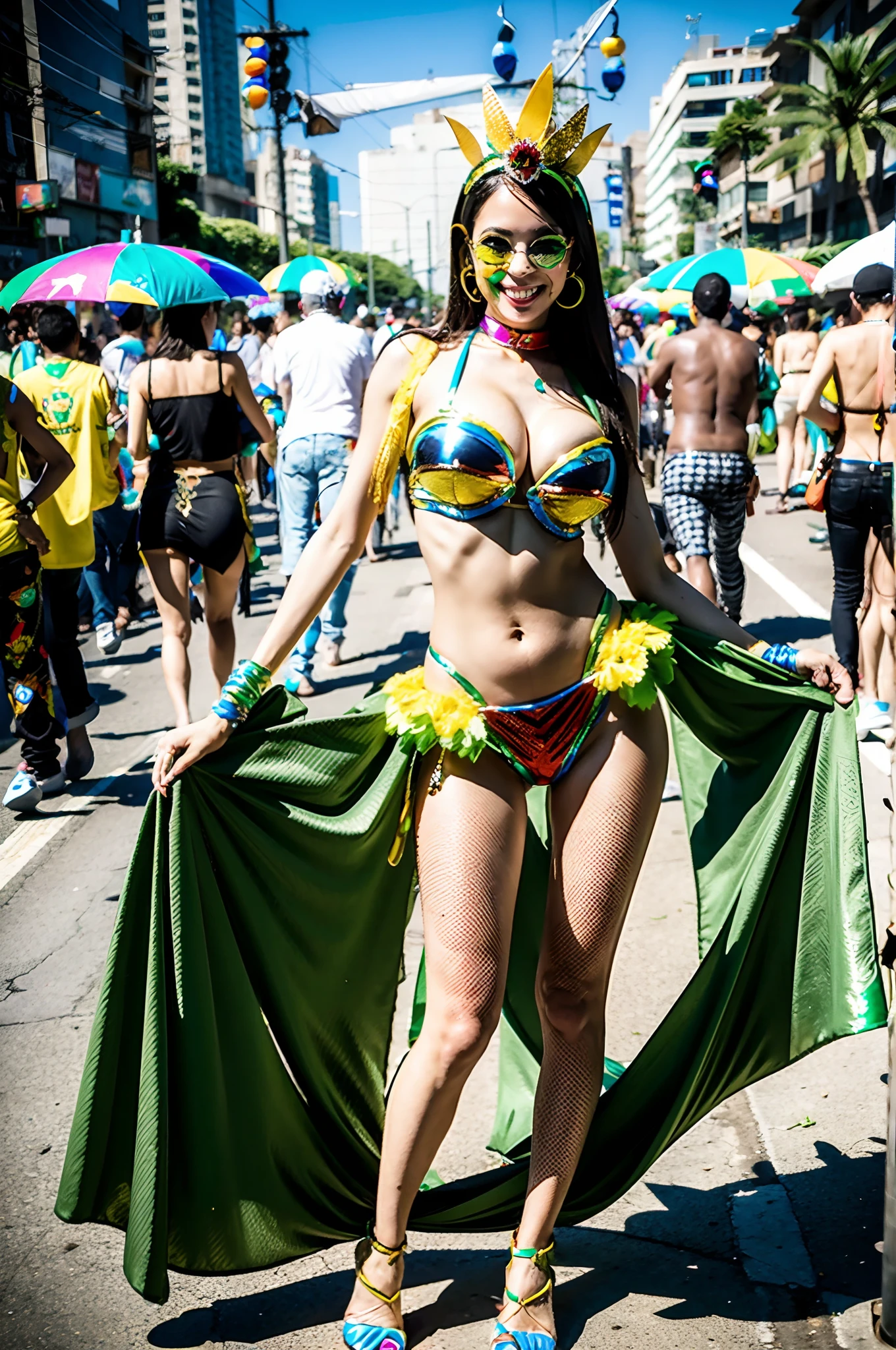 Samba Carnival in Rio 1:3.Sexy costume、Raw Photo 1:3 Full body photography 1:3.Super Real 1:3