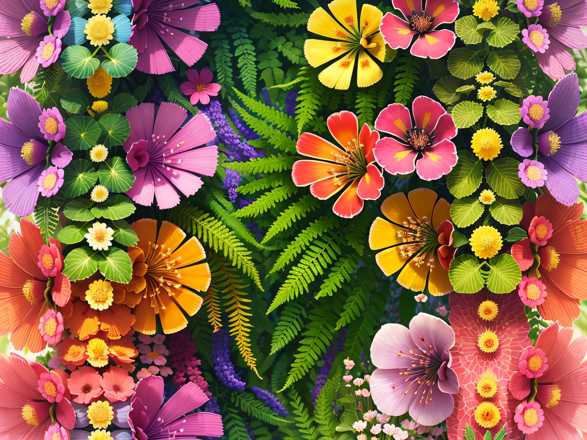 "((Multicolored + vibrant) * 1.3) kaleidoscope vision * 1.1, (Fern + flowers) * 1.2), realistic masterpiece of ultra-definition, unparalleled high resolution, perfection in quality. --en"
