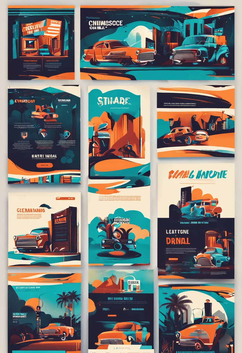 vector, logo, filmes online, letreiro, 4 imagens, mockup ((azul, preto))