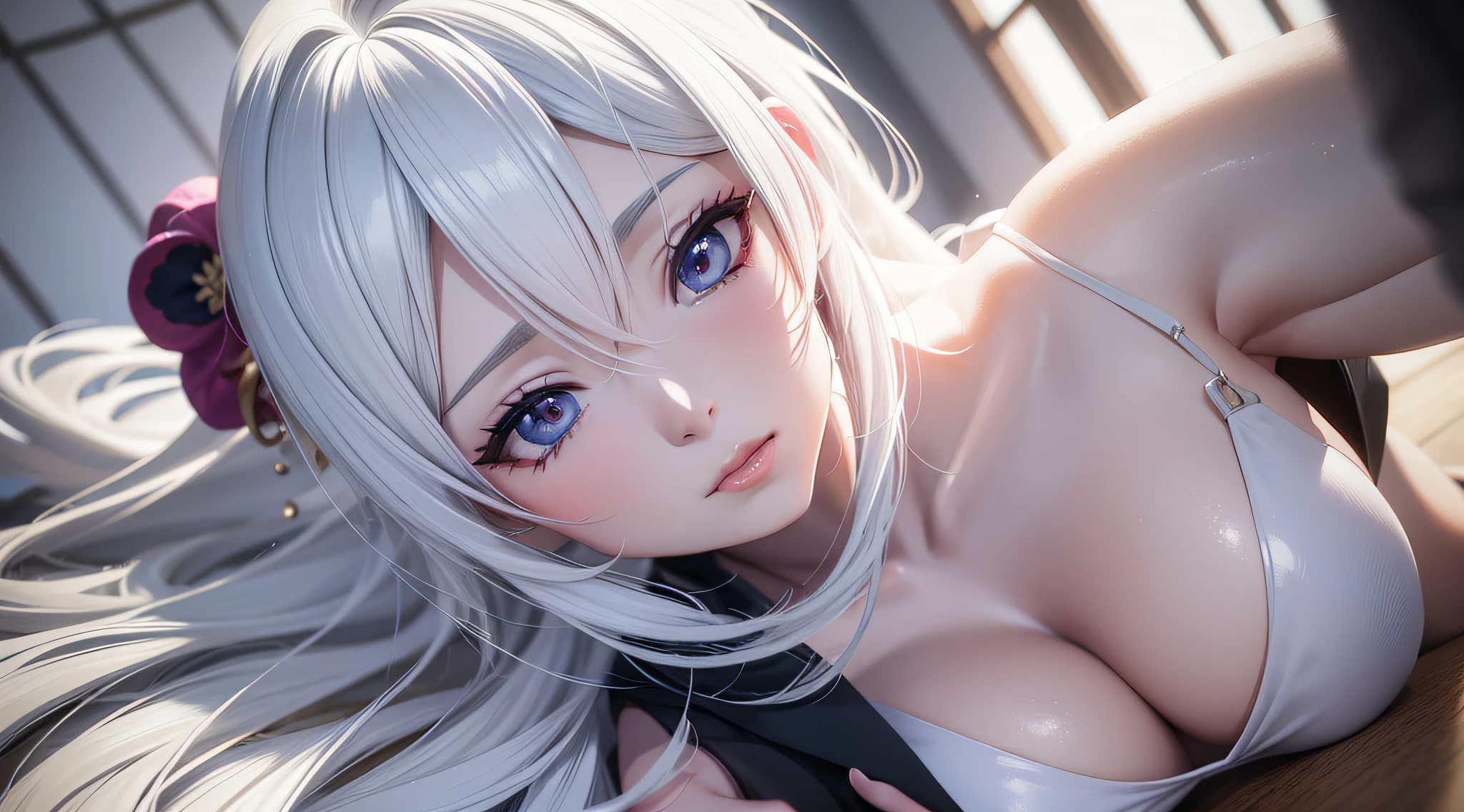 Garota inocente de anime de corpo inteiro com cabelo loiro com roupas longas estilo kimono branco posando para uma foto, arte cg anime suave, photorealistic anime girl rendering, Estilo de anime 3D realista, anime. soft lighting, Arte Digital Anime, Arte Digital Anime detalhada, Arte de anime realista, Advanced digital anime art, Estilo anime 4K, 3 d anime realista, Anime estilo 3D