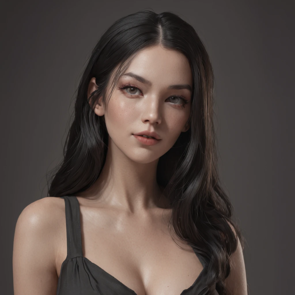 Woman, 25 years old, Ultra Definition, (photorealistic: 1.4), 8k, premier quality, detailed backgrounds, delicate face, Natural makeup, raw photo, iPhone, HDR, in lingerie, black hair, white skin, long hair, straight hair, Skinny body, black hair, medium breasts, sexy clothes, sexy lingerie
