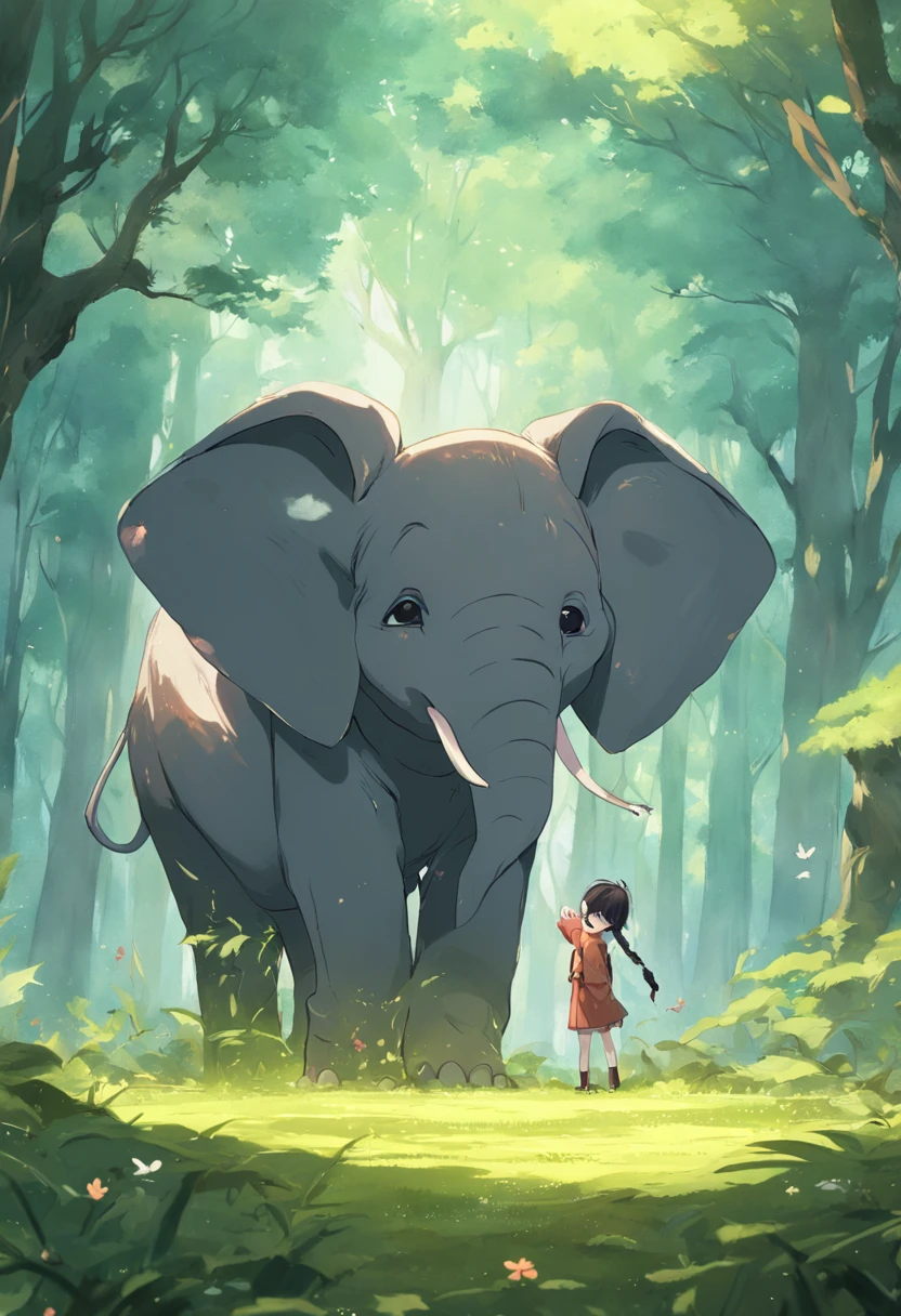 havia uma elefante, elefante feliz na foresta, trompete, pintura SNES