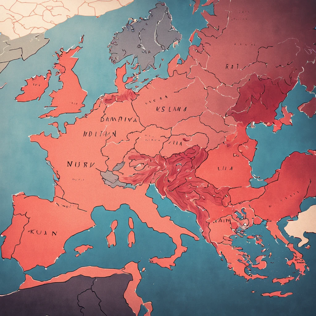 Map of the Union of Soviet Socialist Republics in 1945 style