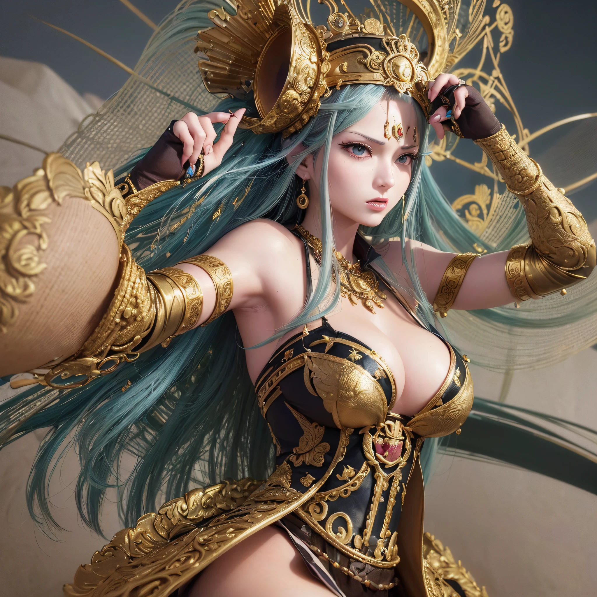 (3D anime:1.2, One Piece:1.1 manga), high-quality 3D modeling, detailed texture, beautiful shading, (Boa Hancock:1.3), dynamic pose, real expression, (Boa Hancock - The Pirate Empress and leader of the Kuja Pirates, royal insignia, flowing dress, charming charm.