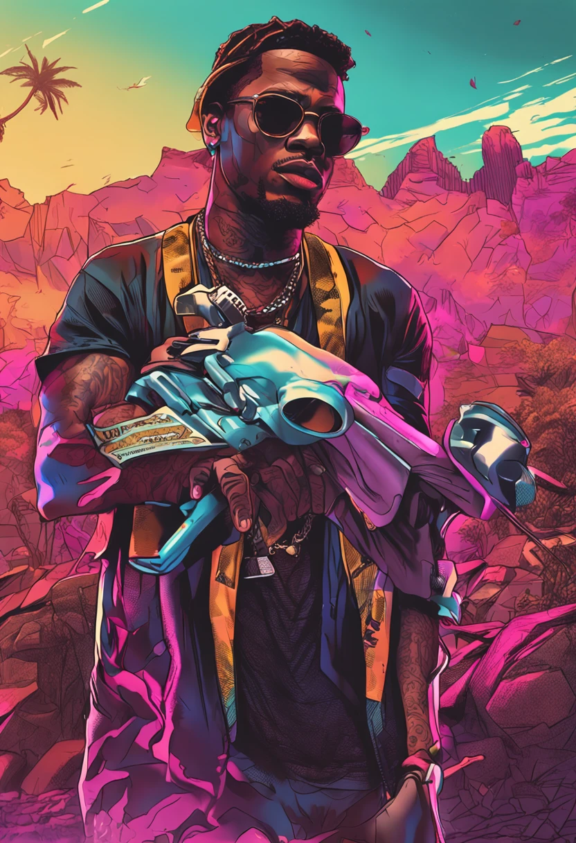 dois rappers negros olhando para cima, qualidade 4k, ano 2023