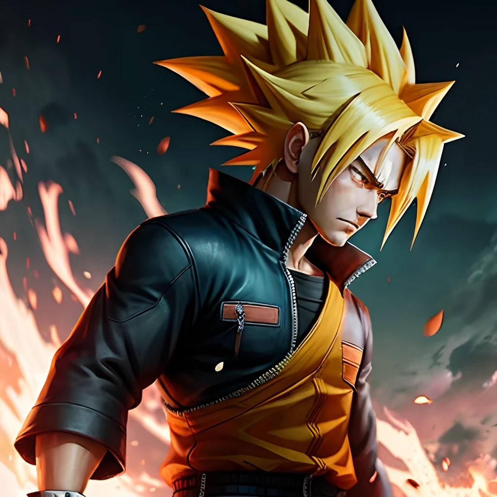Naruto in super saiyan bleu